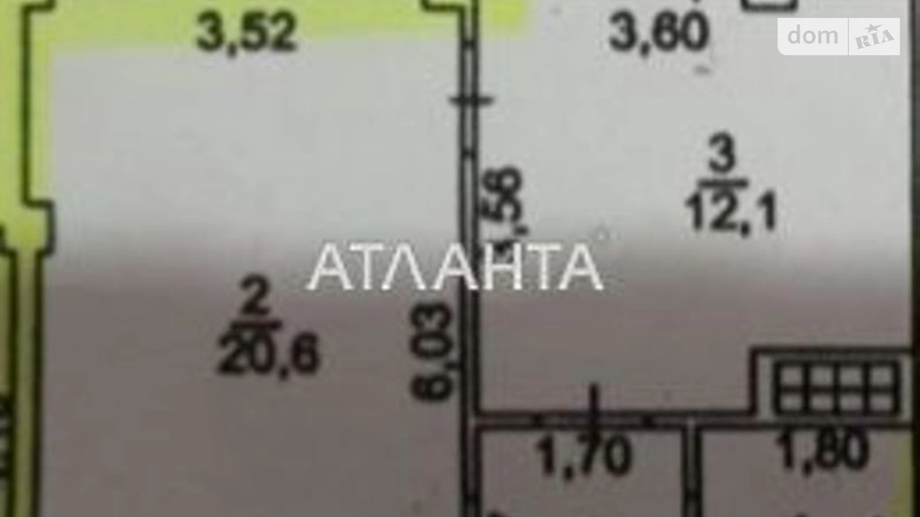 Продается 1-комнатная квартира 42.56 кв. м в Молодежном, ул. Новосёлов