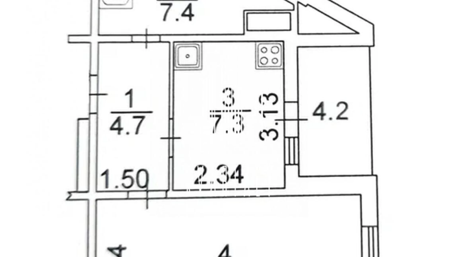 Продается 1-комнатная квартира 41 кв. м в Киеве, ул. Чавдар Елизаветы, 34 - фото 2