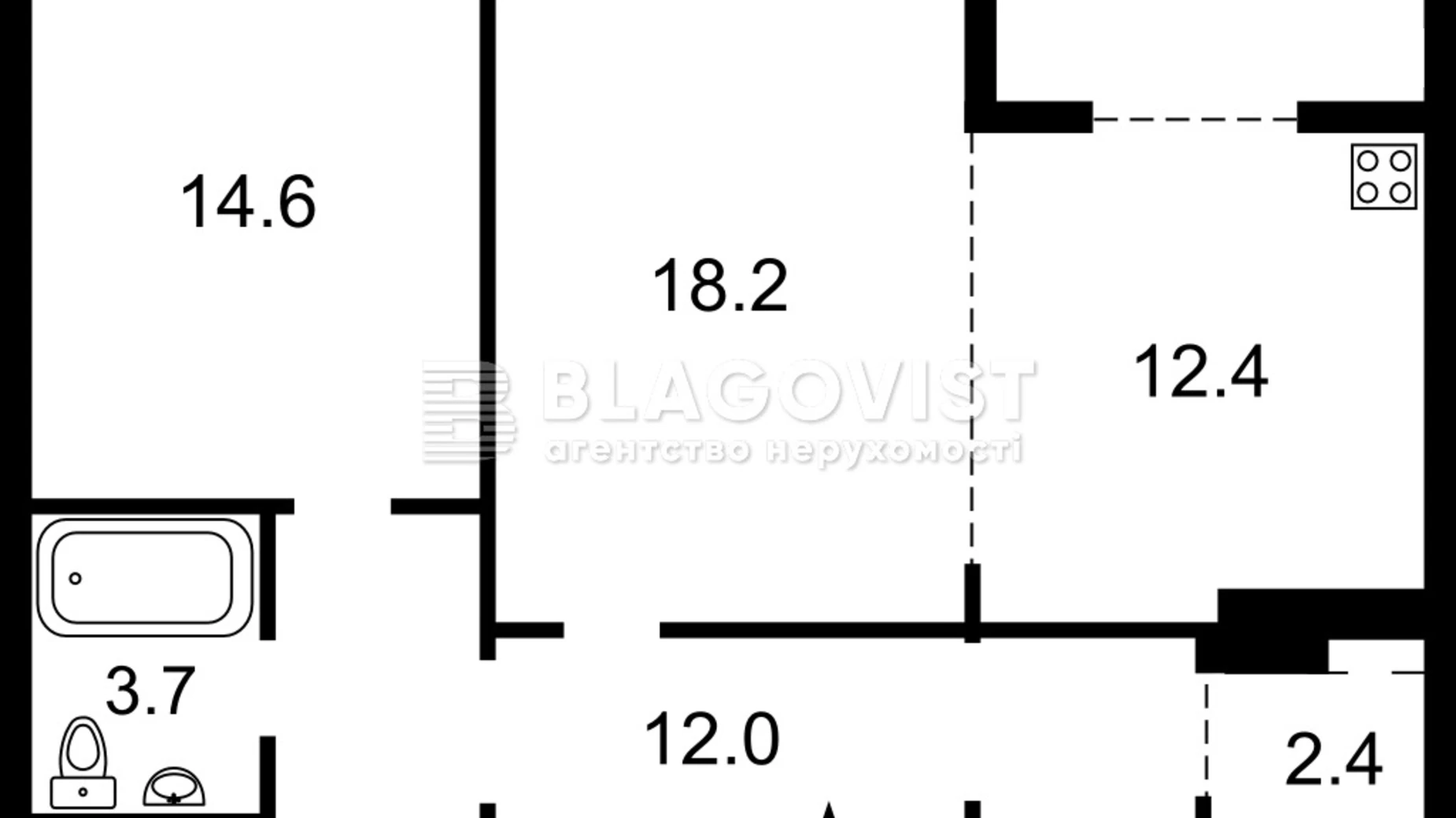 Продається 2-кімнатна квартира 69 кв. м у Києві, вул. Михайла Донця, 2Б