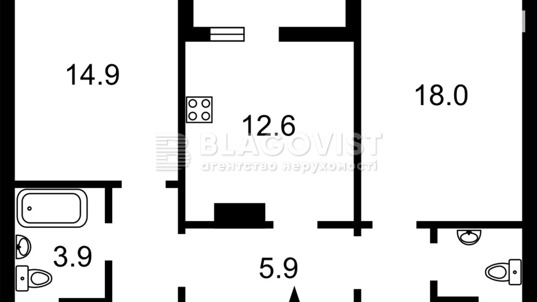 Продается 3-комнатная квартира 66 кв. м в Киеве, ул. Тираспольская, 60 - фото 2