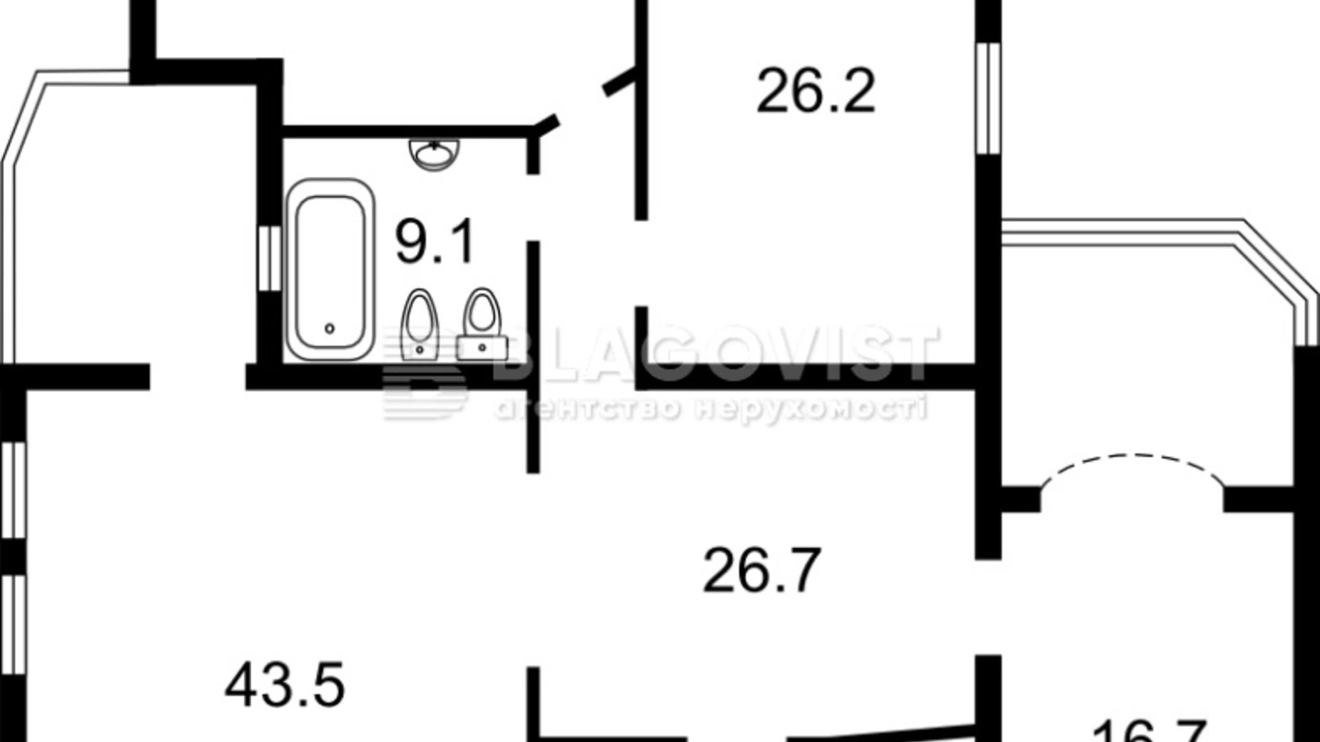 Продается 4-комнатная квартира 171 кв. м в Киеве, ул. Боткина, 4