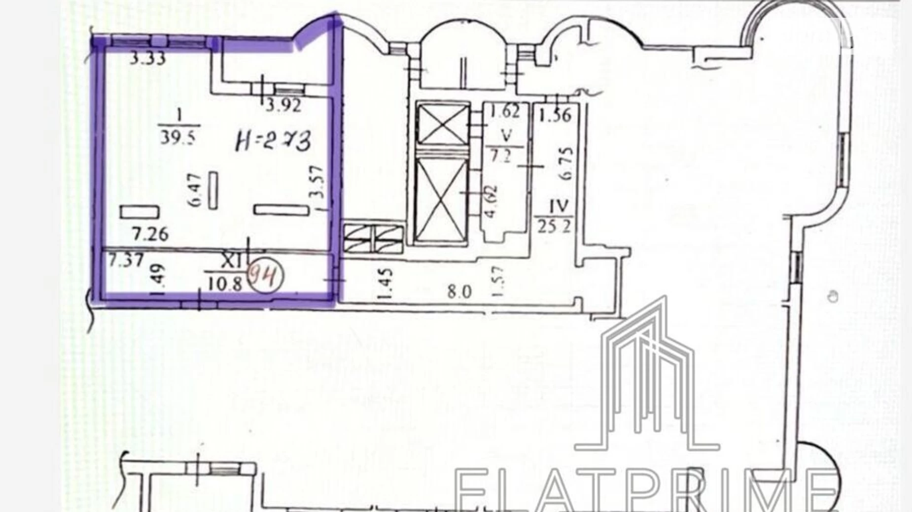 Продается 1-комнатная квартира 45.5 кв. м в Киеве, ул. Освиты