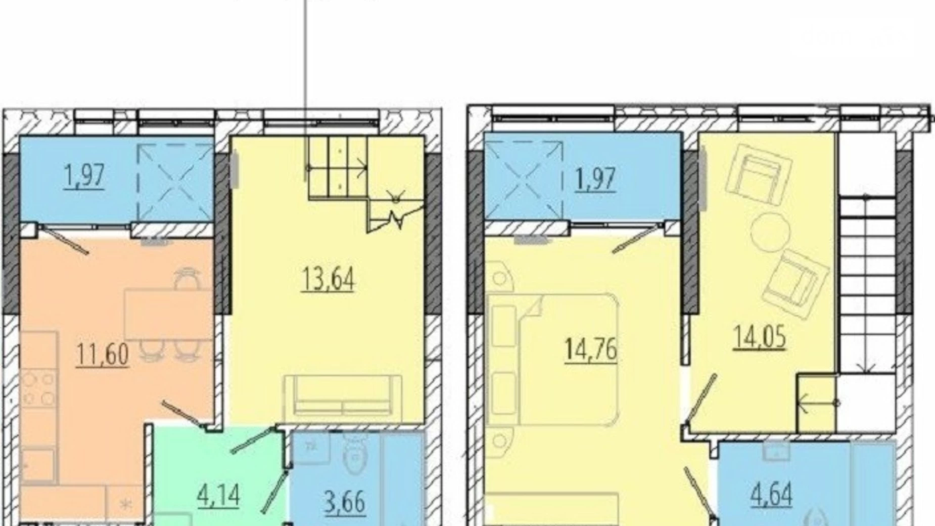 Продается 2-комнатная квартира 70.43 кв. м в Львове, ул. Миколайчука, 38