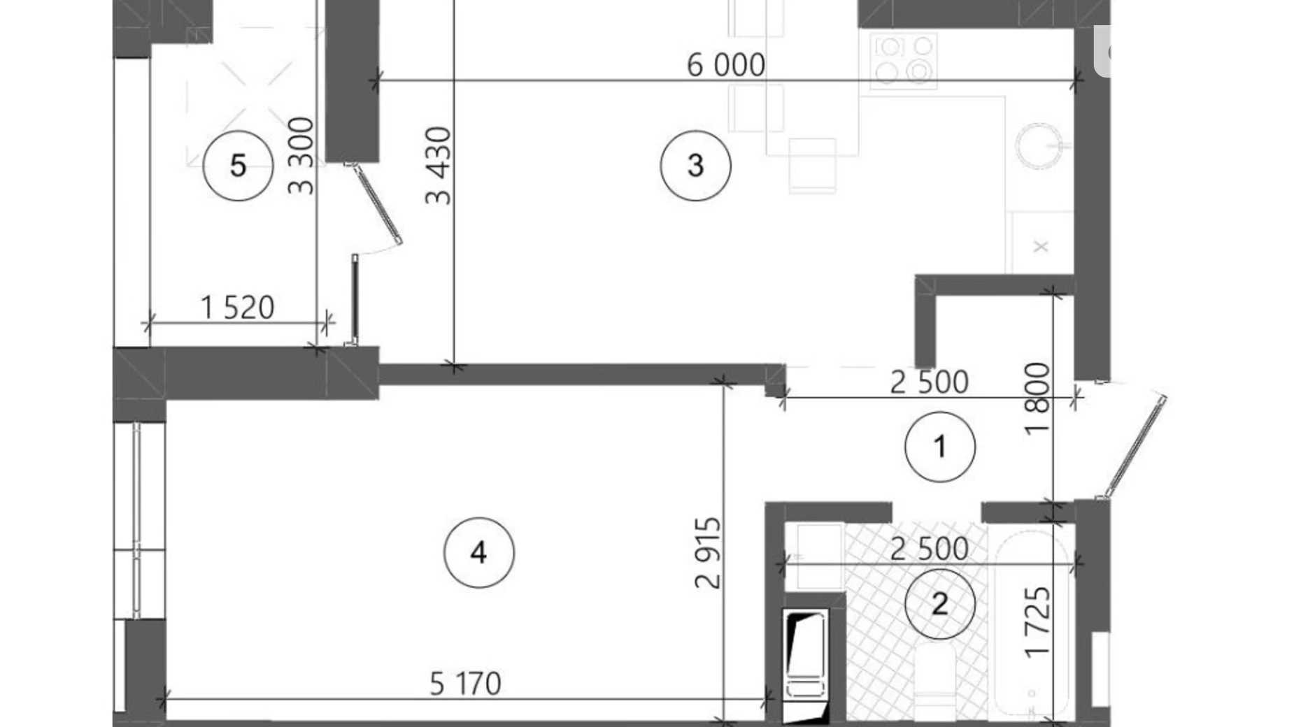 Продается 1-комнатная квартира 46 кв. м в Львове, ул. Под Голоском, 4