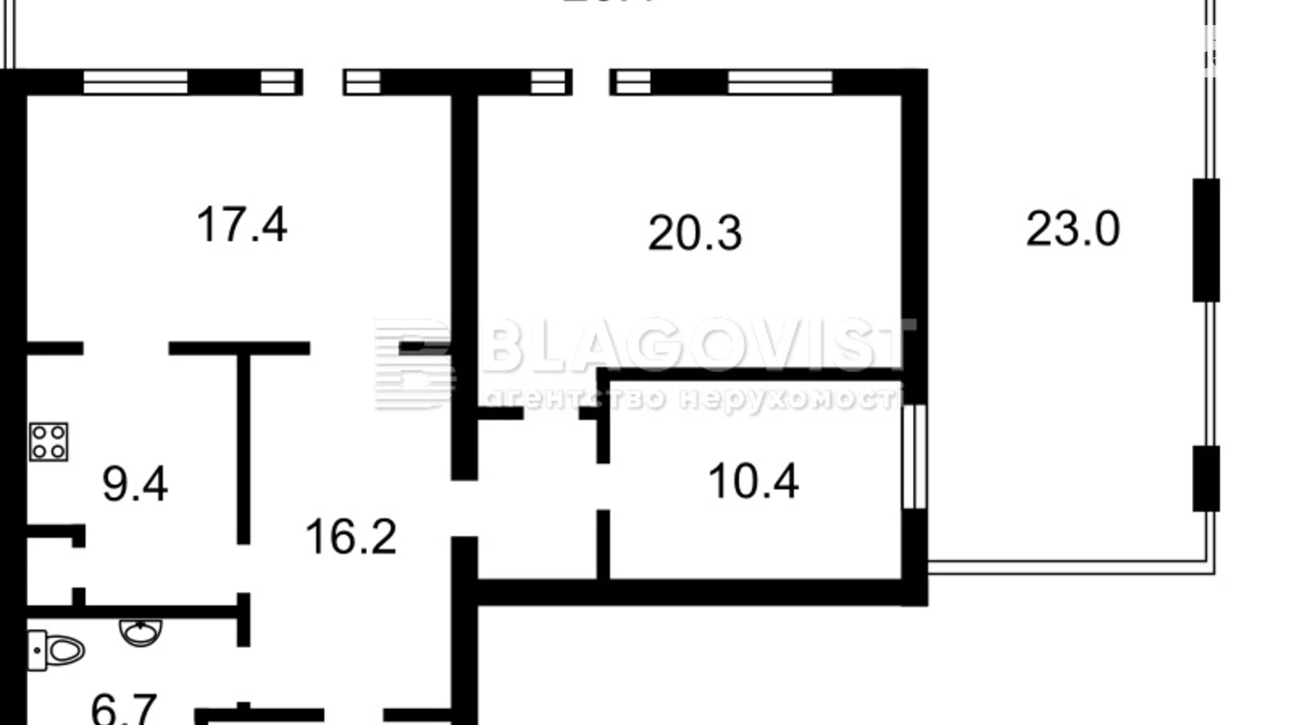 Продается 3-комнатная квартира 101 кв. м в Киеве, ул. Крещатик, 29 - фото 2