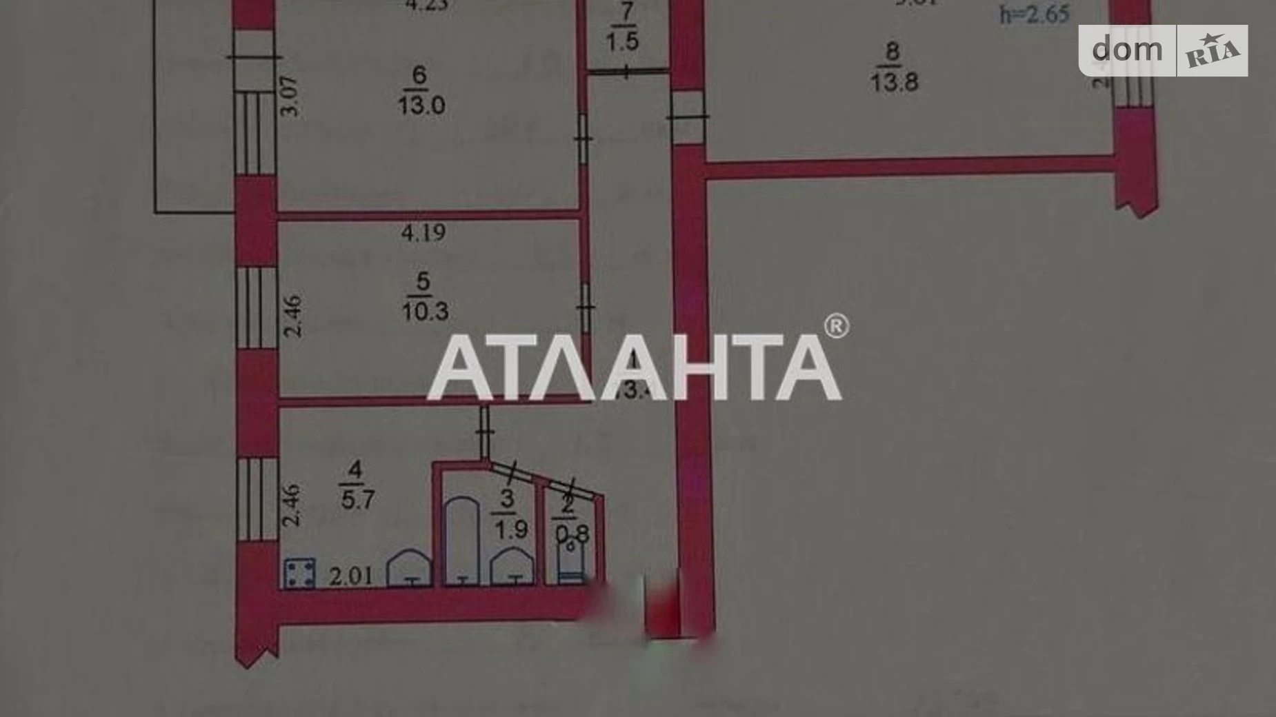 Продается 3-комнатная квартира 61.4 кв. м в Черноморске, ул. Александрийская - фото 3