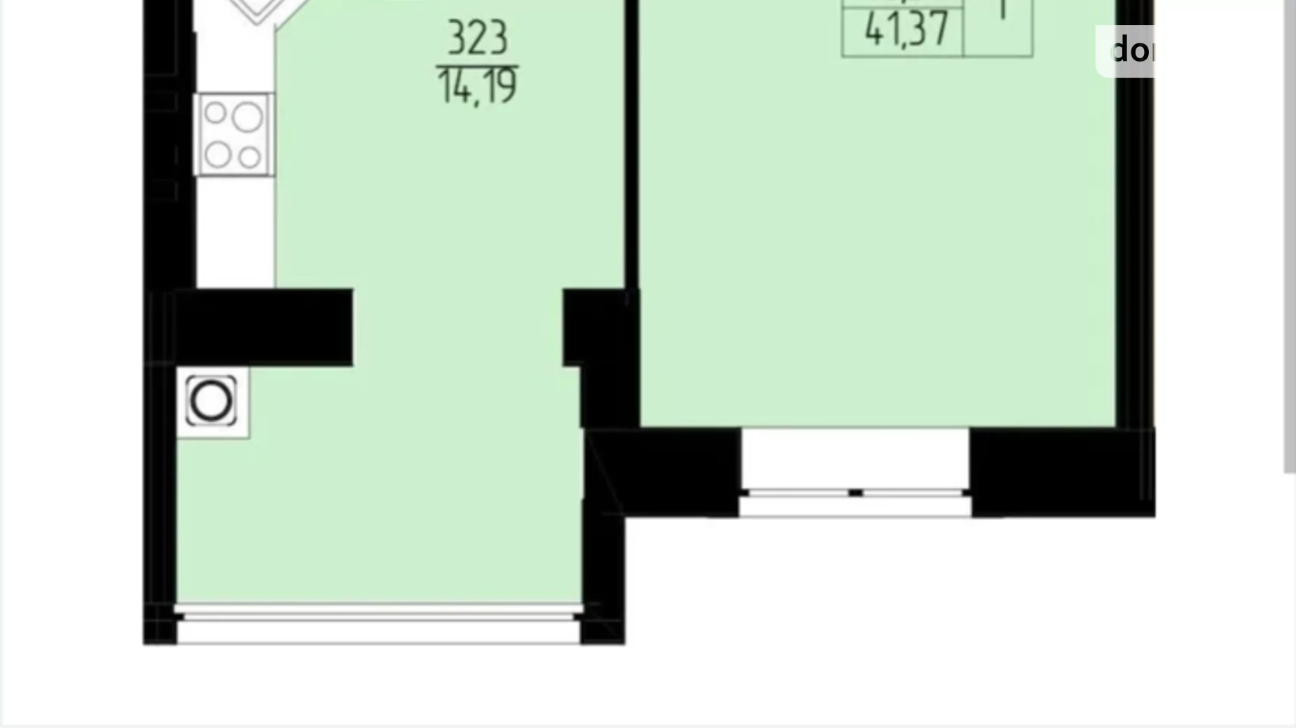 Продается 1-комнатная квартира 41.37 кв. м в Хмельницком, пер. Франко Ивана, 10/1