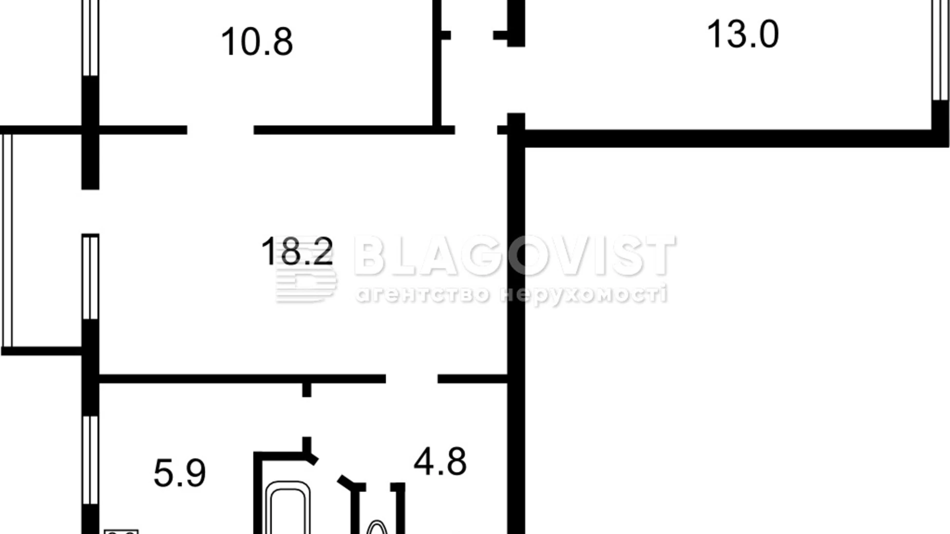 Продается 3-комнатная квартира 57 кв. м в Киеве, ул. Строителей, 8