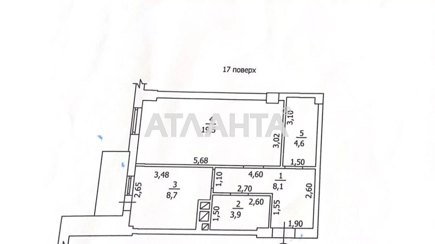 Продается 1-комнатная квартира 46 кв. м в Одессе, ул. Жаботинского, 56А