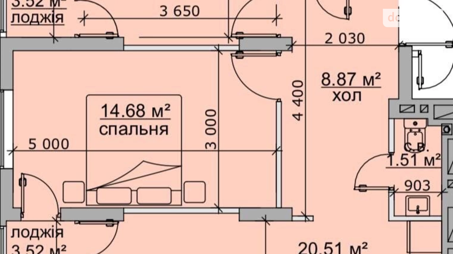 Продается 2-комнатная квартира 65 кв. м в Львове, ул. Городницкая, 47