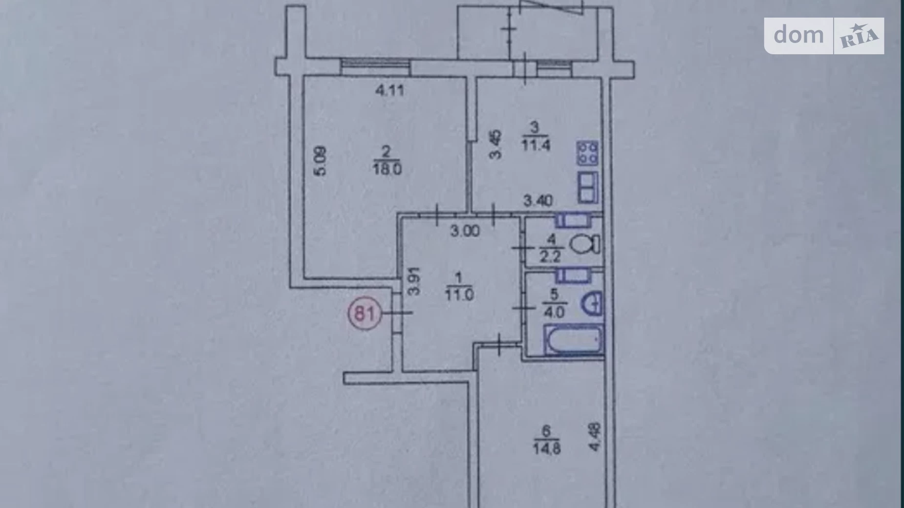 Продается 2-комнатная квартира 64.3 кв. м в Киеве, ул. Архитектора Вербицкого, 1В - фото 2