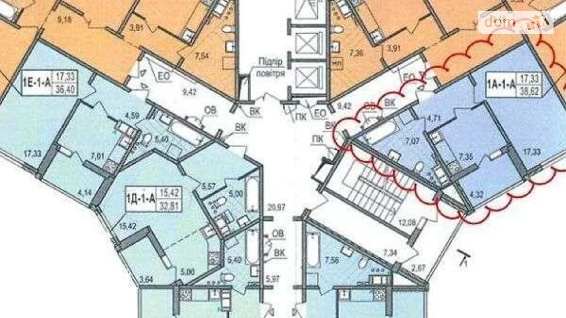 Продается 1-комнатная квартира 38 кв. м в Киеве, ул. Милославская, 18