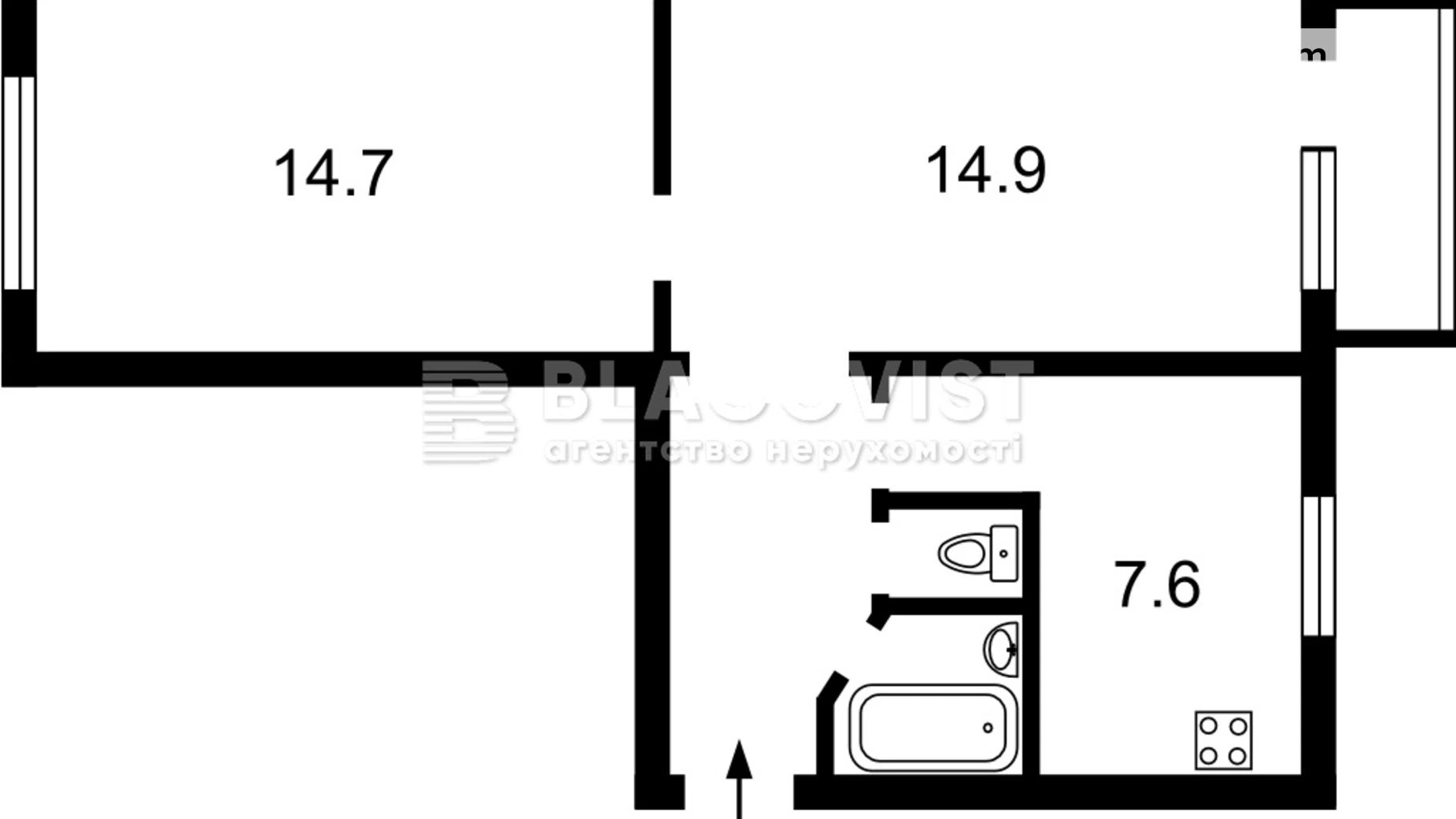 Продається 2-кімнатна квартира 45.2 кв. м у Києві, вул. Зодчих, 18 - фото 2