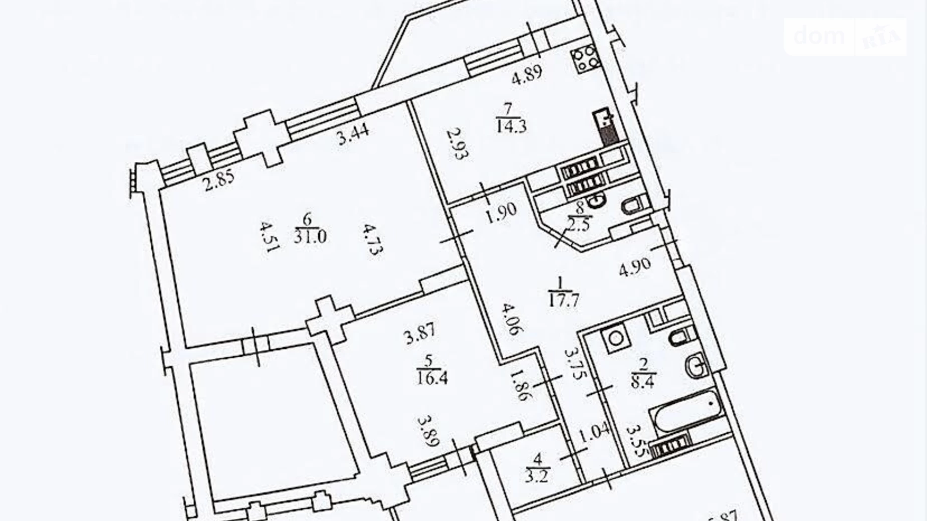 Продается 3-комнатная квартира 142 кв. м в Киеве, ул. Соломенская, 15А