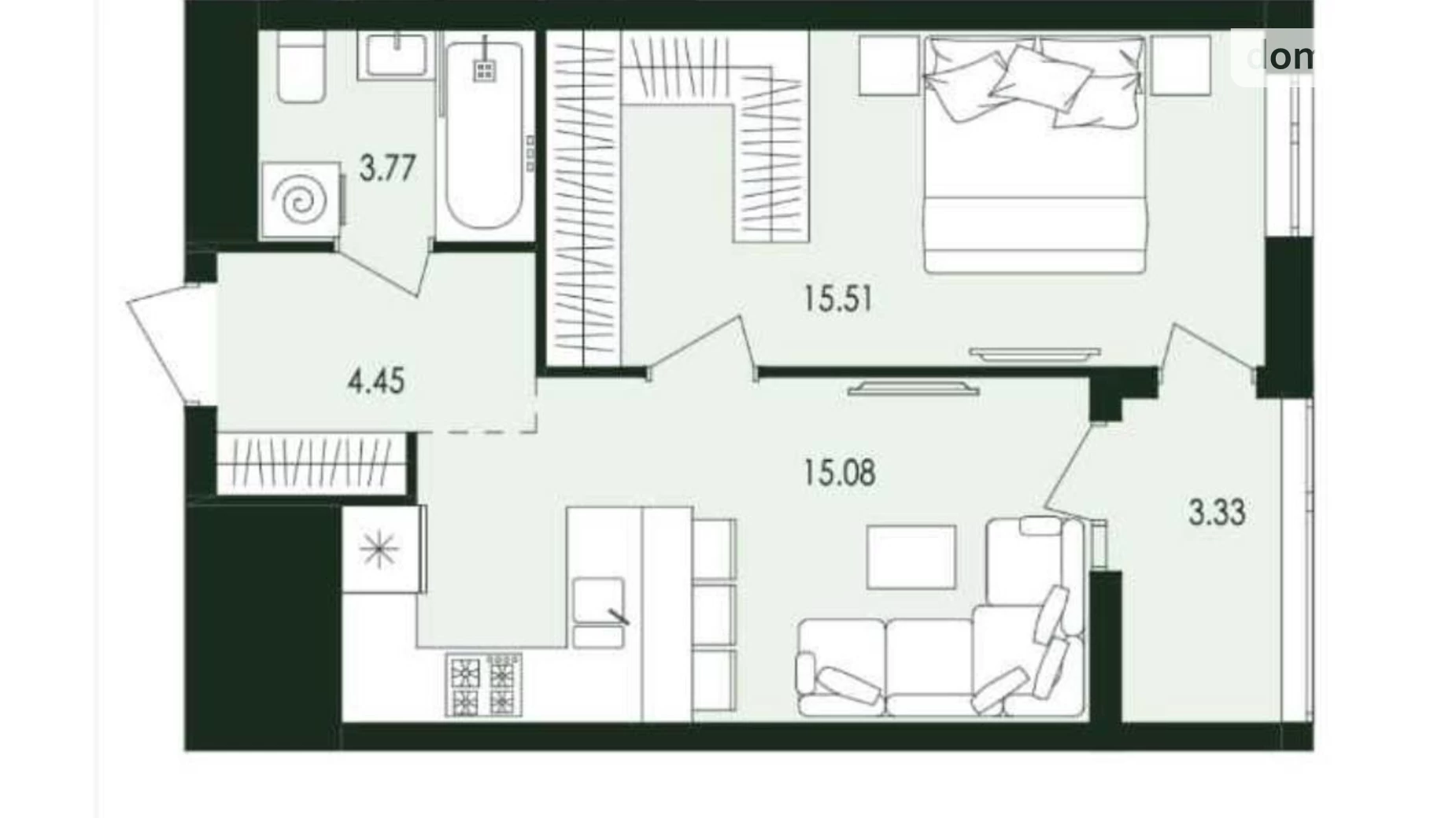 Продається 1-кімнатна квартира 42 кв. м у Львові, вул. Зелена, 204 - фото 5