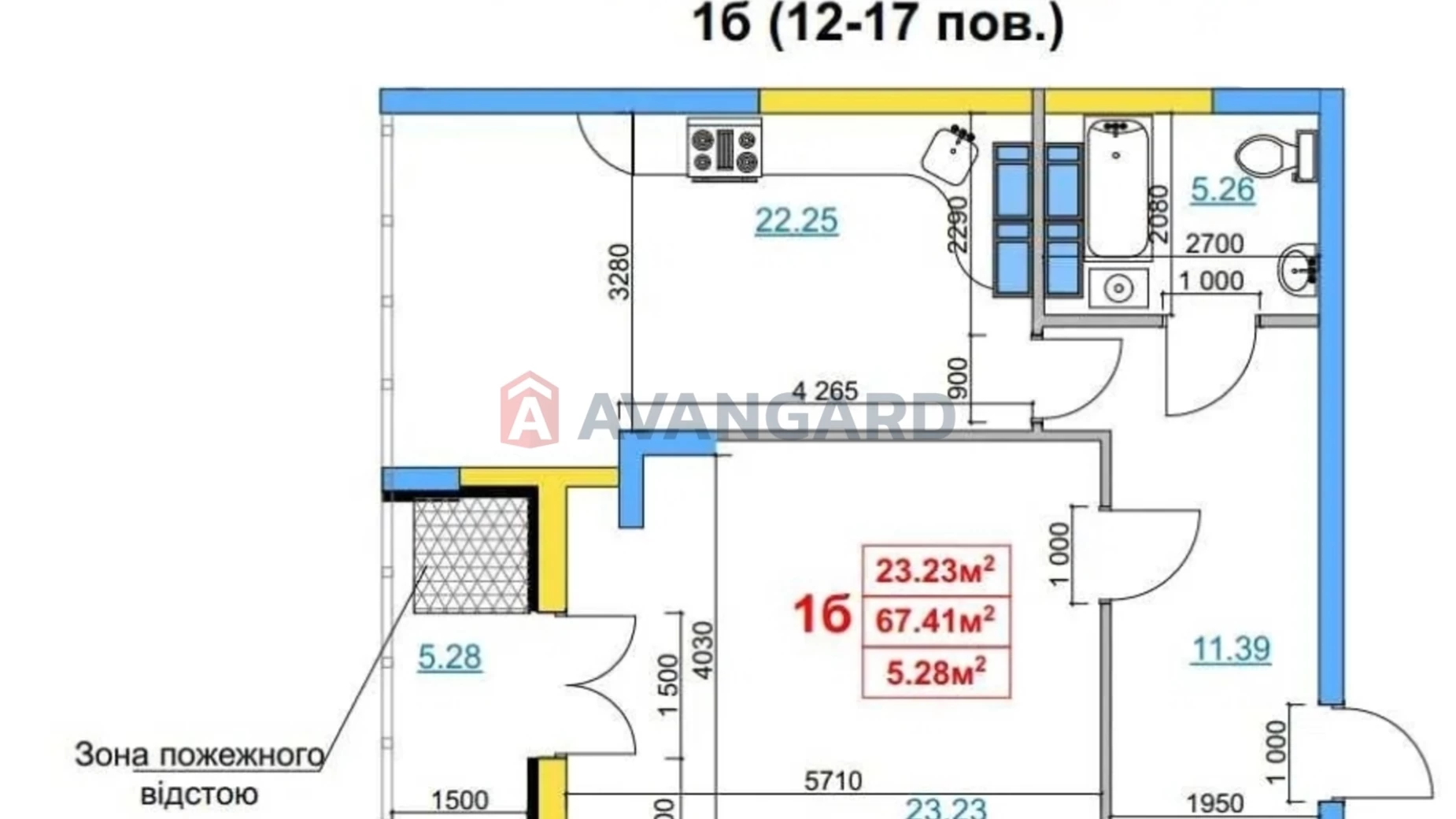 Продається 1-кімнатна квартира 67 кв. м у Черкасах, вул. Припортова, 22/1