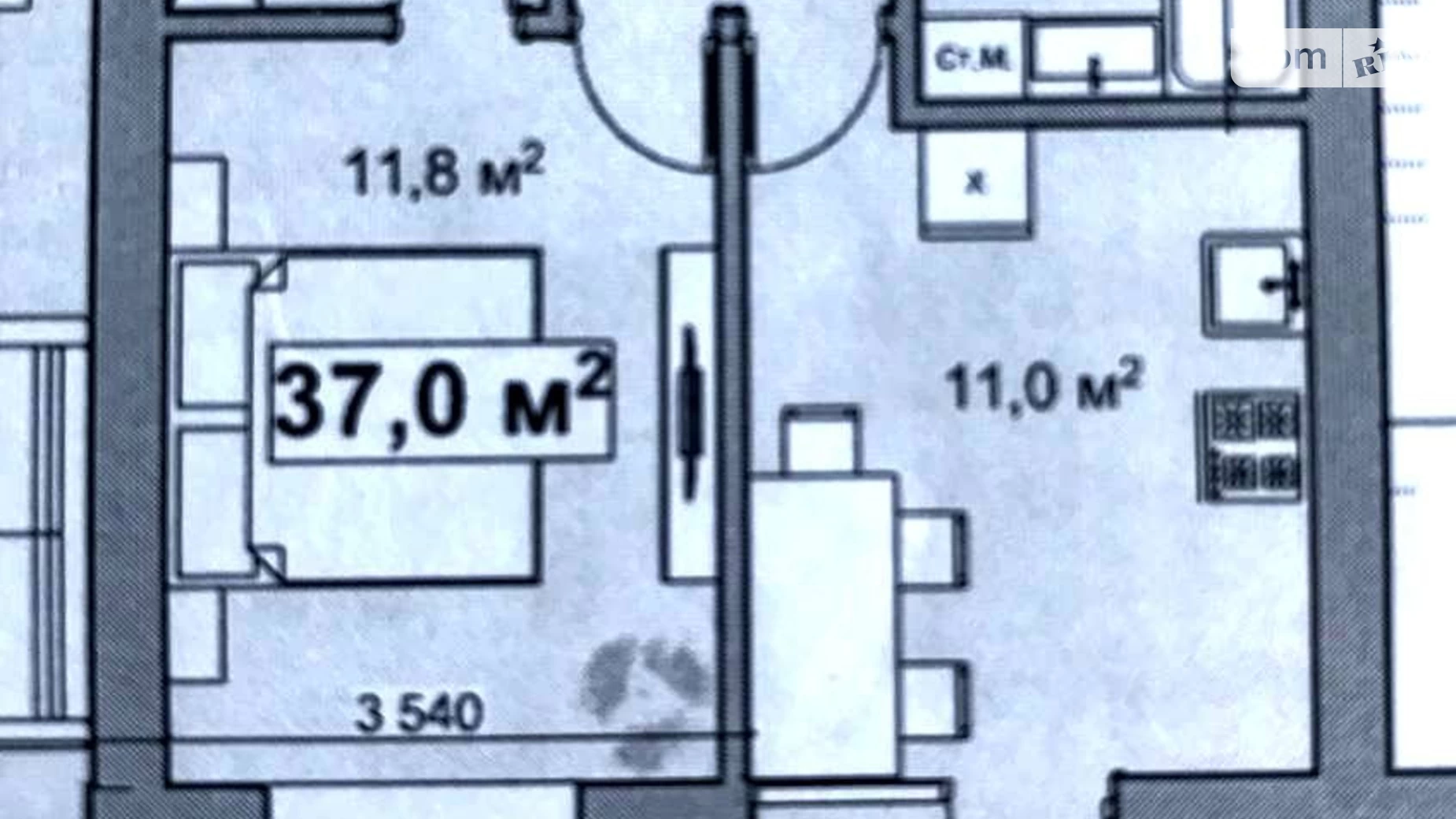 Продается 1-комнатная квартира 37 кв. м в Ровно, ул. Слава Победителям