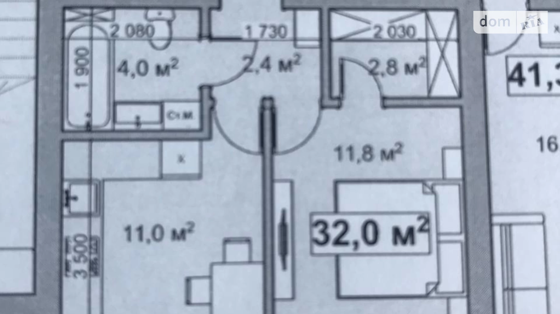 Продається 1-кімнатна квартира 32 кв. м у Рівному, вул. Слава Переможцям