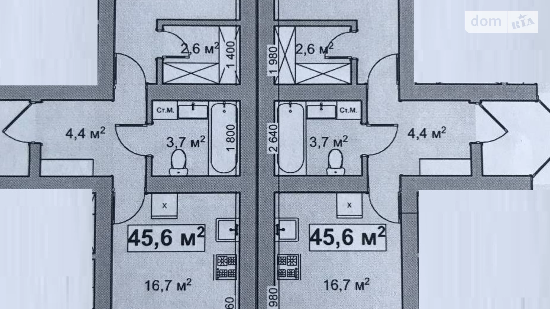 Продается 1-комнатная квартира 46 кв. м в Ровно, ул. Слава Победителям