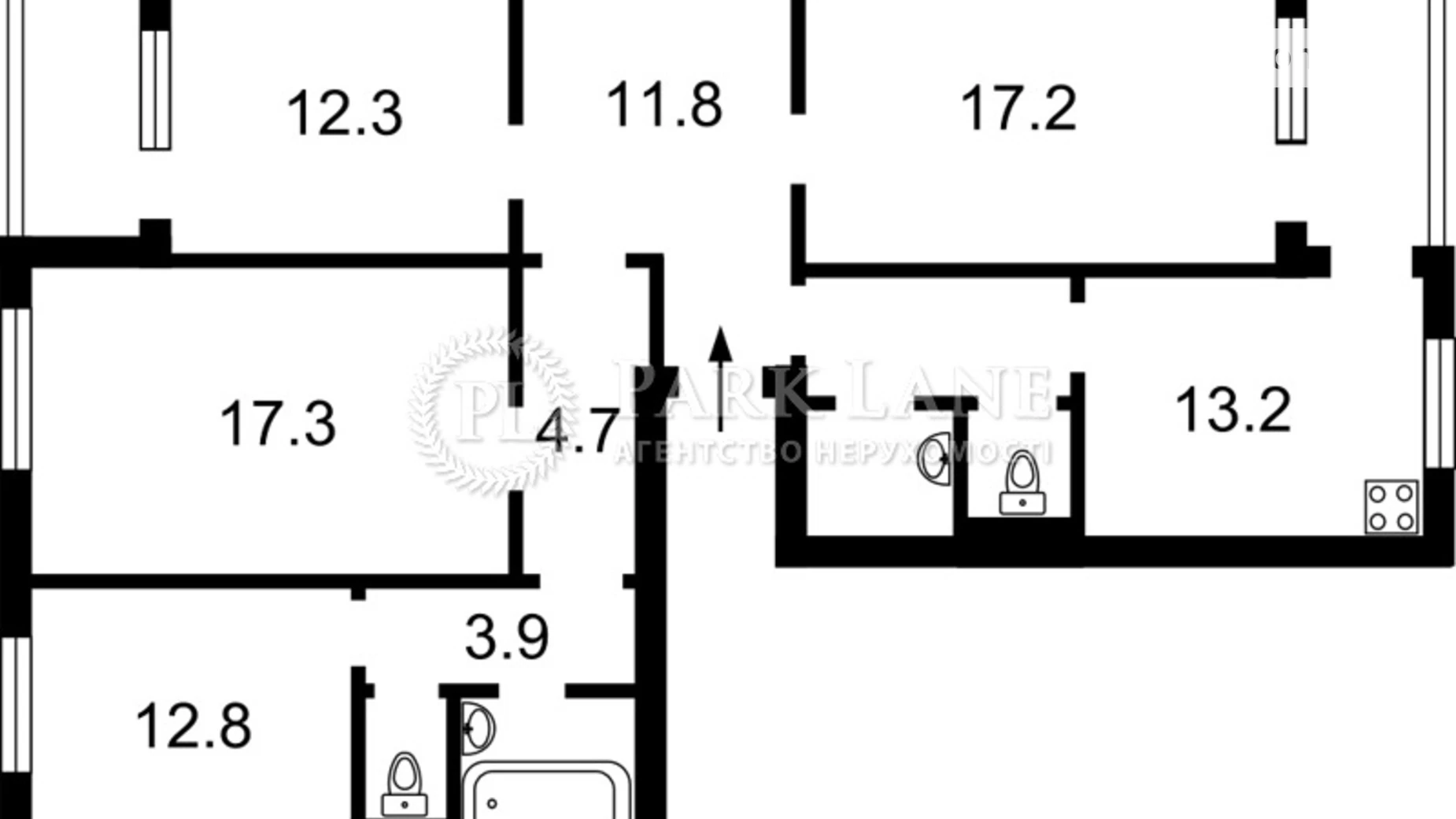 Продается 4-комнатная квартира 113 кв. м в Киеве, ул. Драгоманова, 12