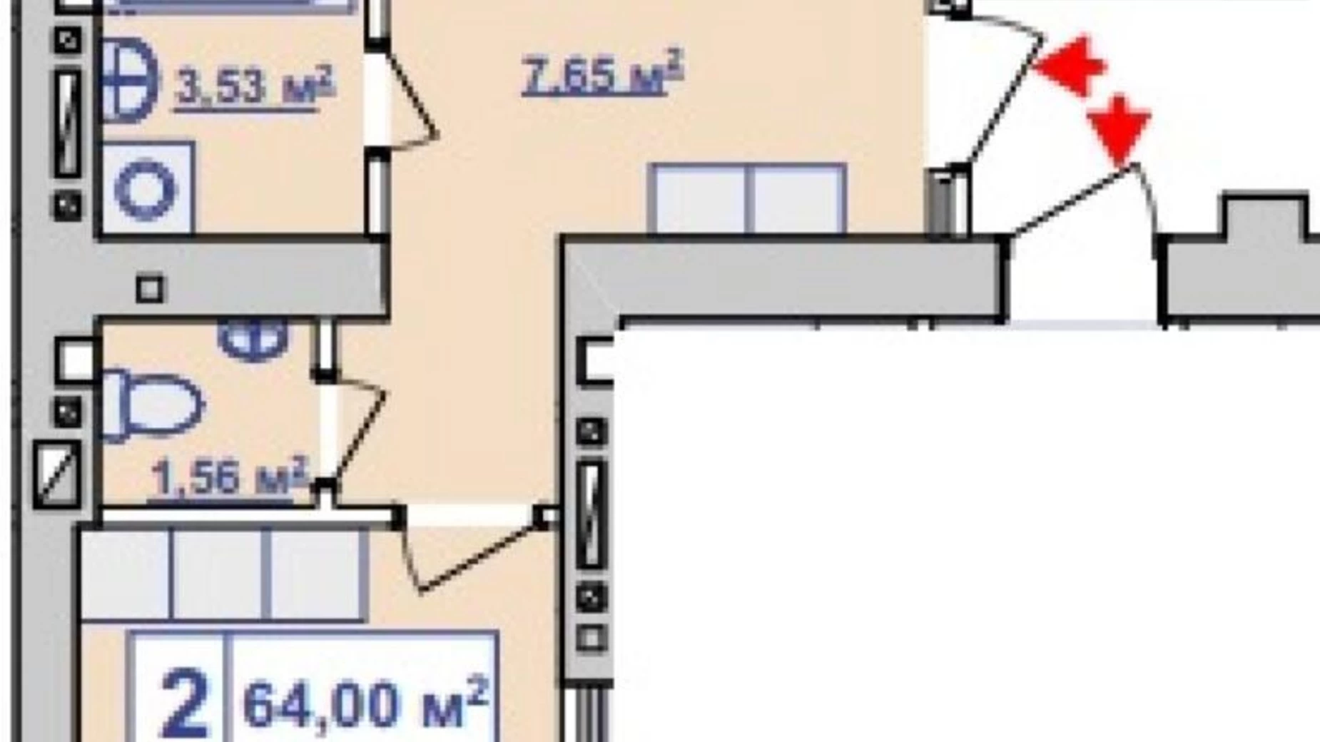 Продается 2-комнатная квартира 64 кв. м в Ивано-Франковске, ул. Горбачевского, 40