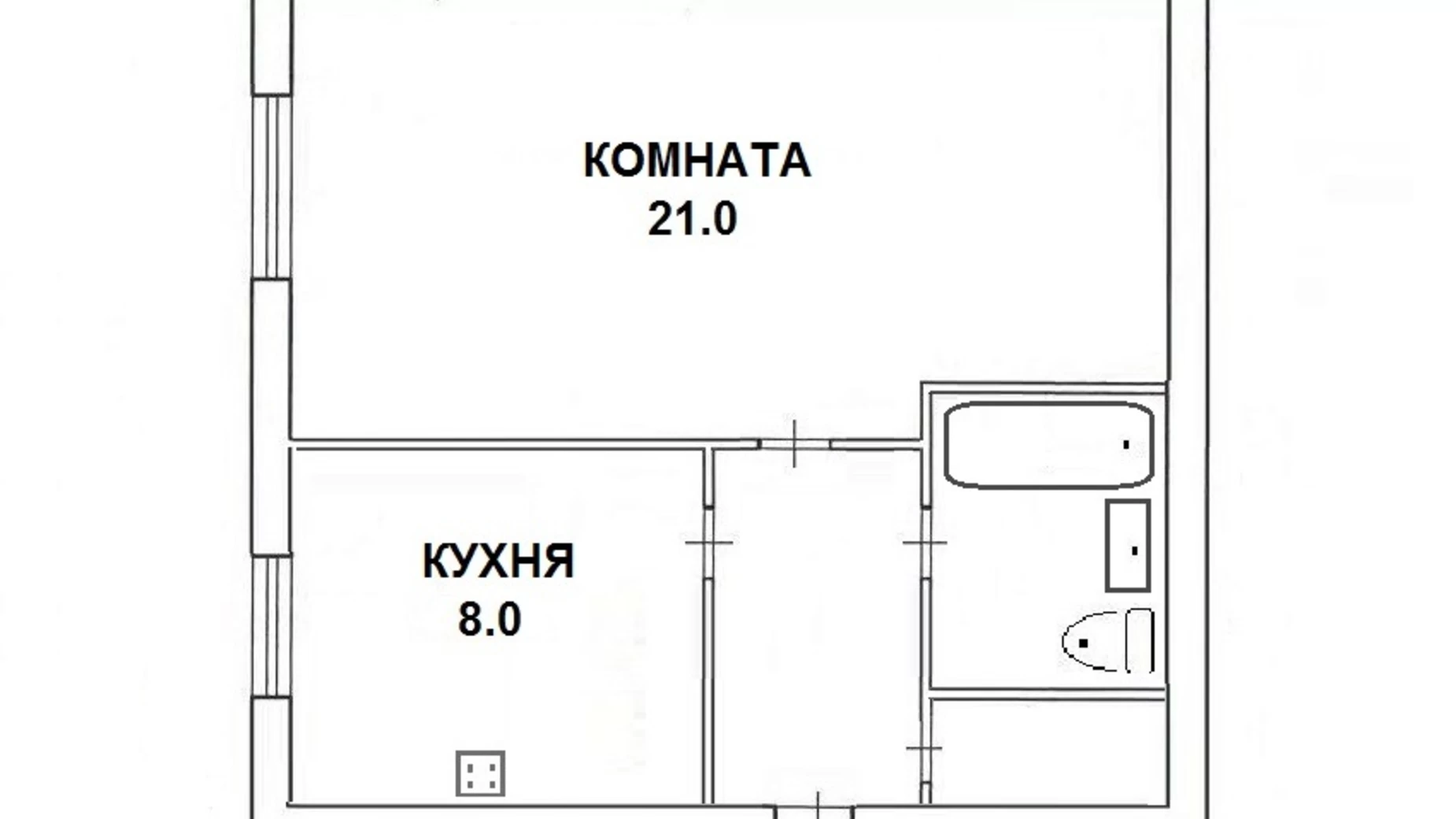 Продається 1-кімнатна квартира 40 кв. м у Одесі