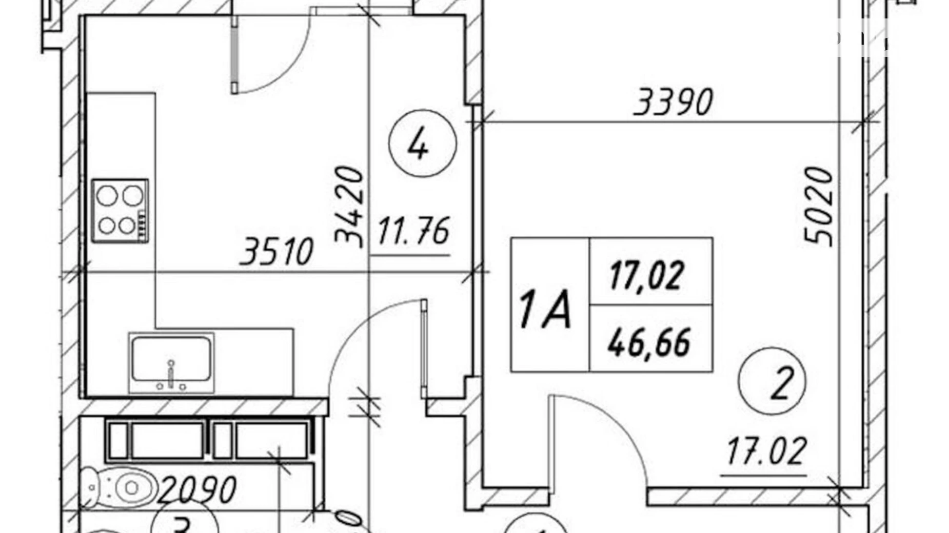 Продается 1-комнатная квартира 47 кв. м в Киеве, ул. Ревуцкого, 54Б