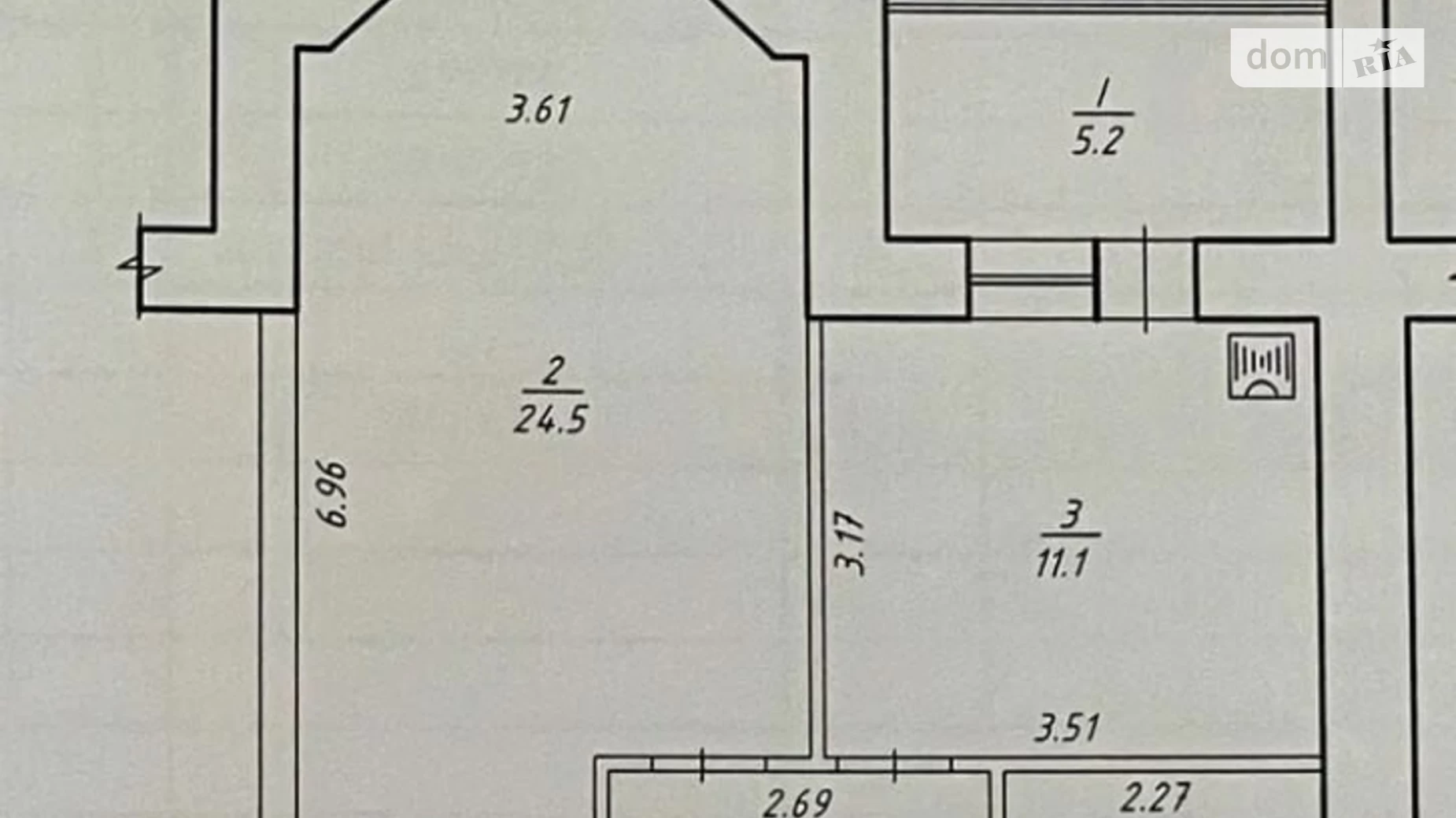 Продається 1-кімнатна квартира 49.9 кв. м у Сумах, просп. Свободи(Прокоф’єва)