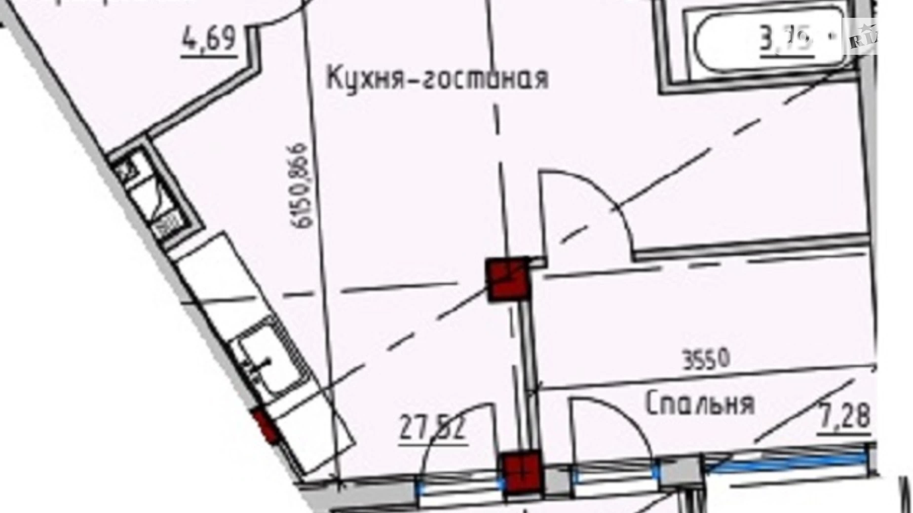 Продається 2-кімнатна квартира 55 кв. м у Одесі, вул. Приморська - фото 2