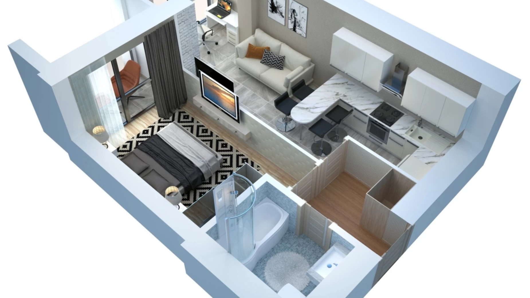 Продается 1-комнатная квартира 39 кв. м в Гостомеле, ул. Соборная, 1 - фото 2