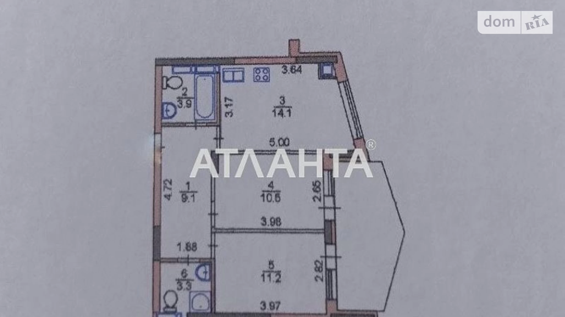 Продается 2-комнатная квартира 57 кв. м в Киеве, ул. Дубищанская, 7 - фото 3