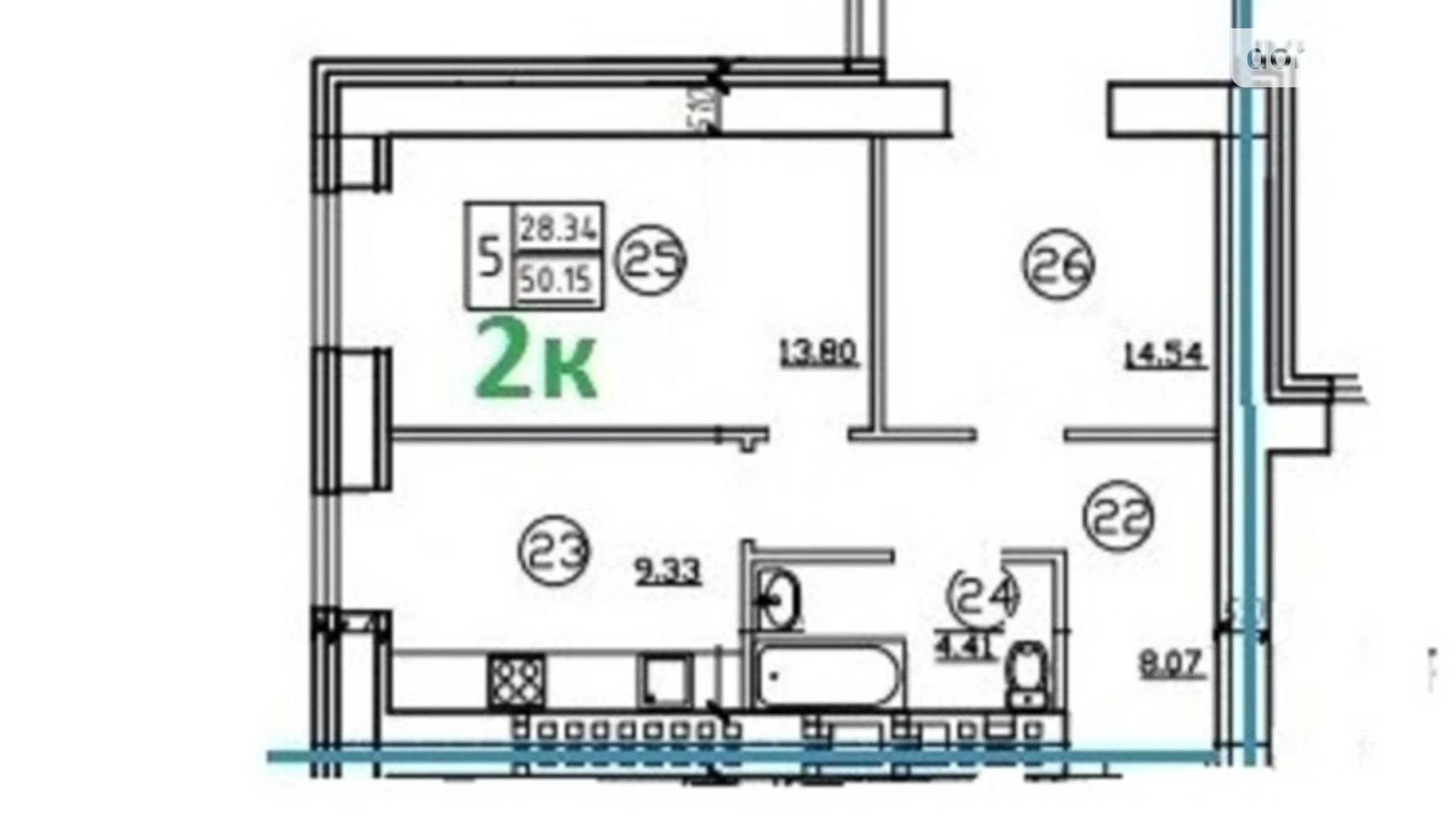 Продается 2-комнатная квартира 55 кв. м в Одессе, ул. Михаила Грушевского, 39/3/1