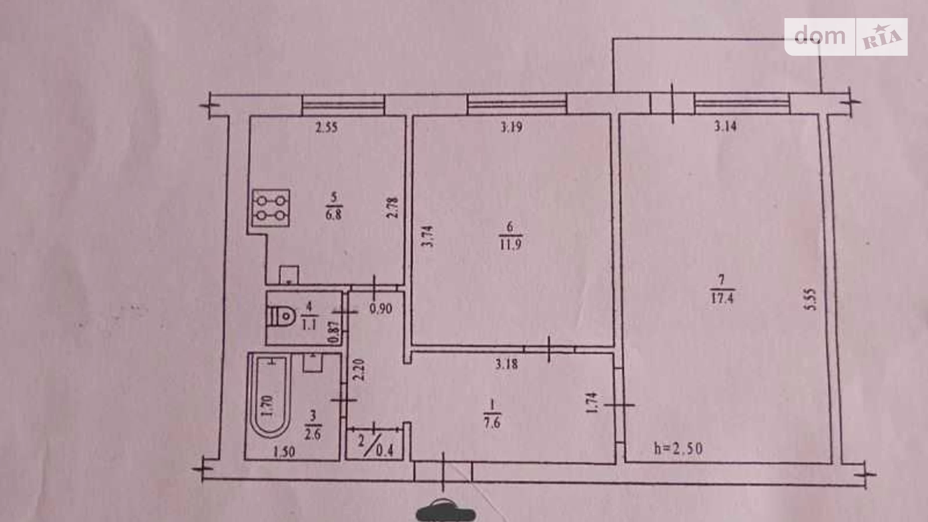 Продается 2-комнатная квартира 48 кв. м в Полтаве, ул. Юрия Кондратюка