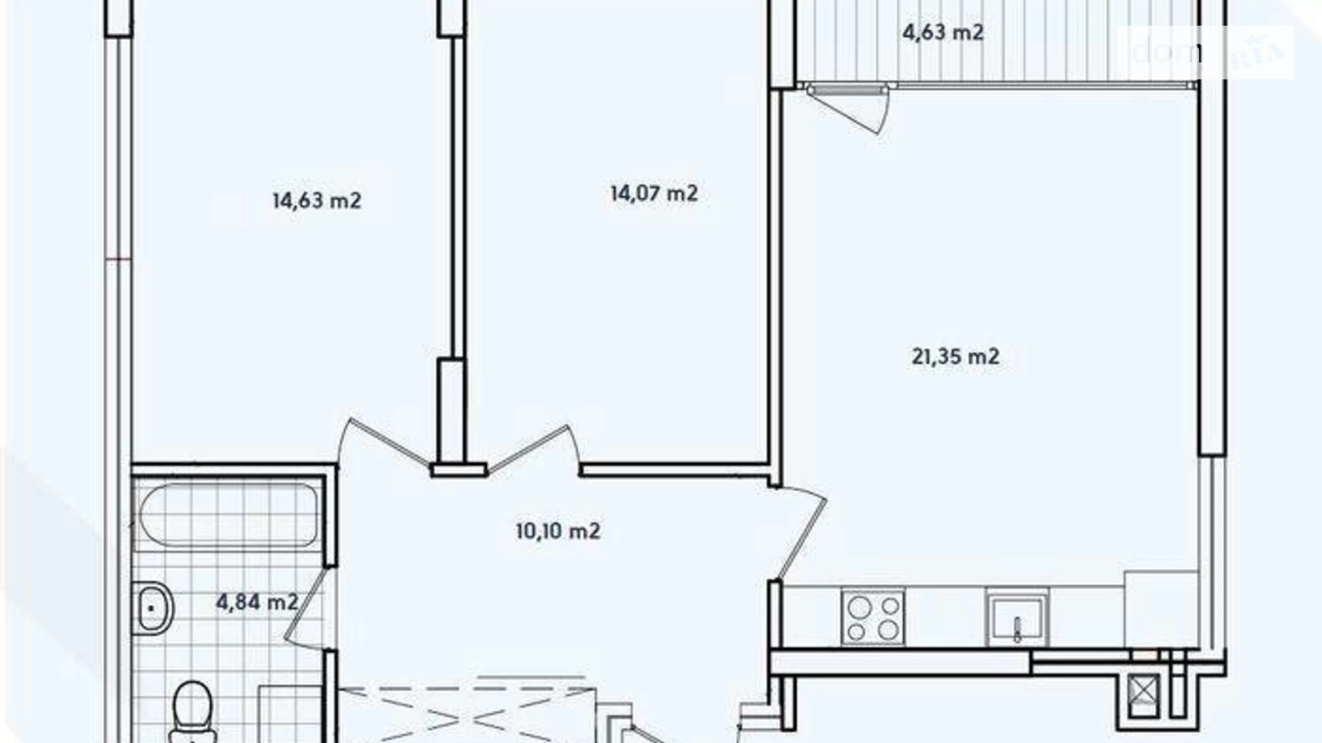 Продається 2-кімнатна квартира 69.5 кв. м у Києві, вул. Олександра Олеся, 5А - фото 2