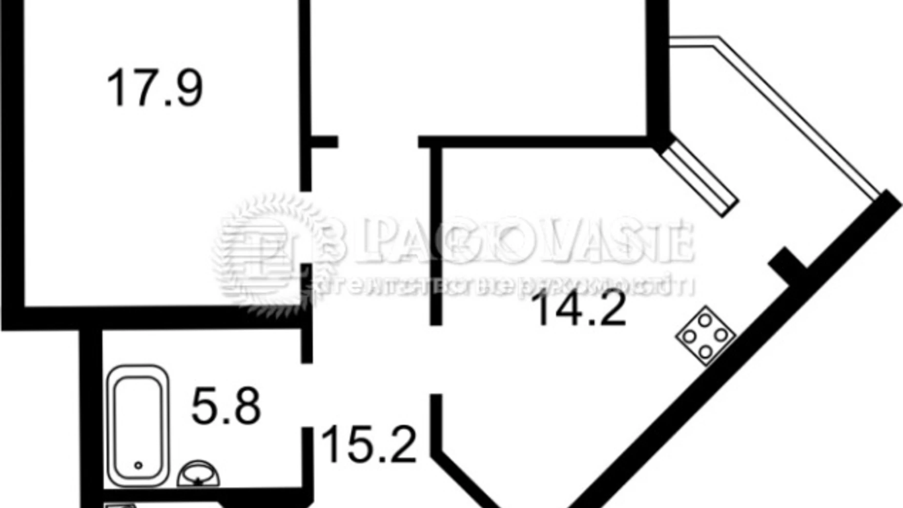 Продается 2-комнатная квартира 77 кв. м в Киеве, ул. Бориса Гмыри, 8Б