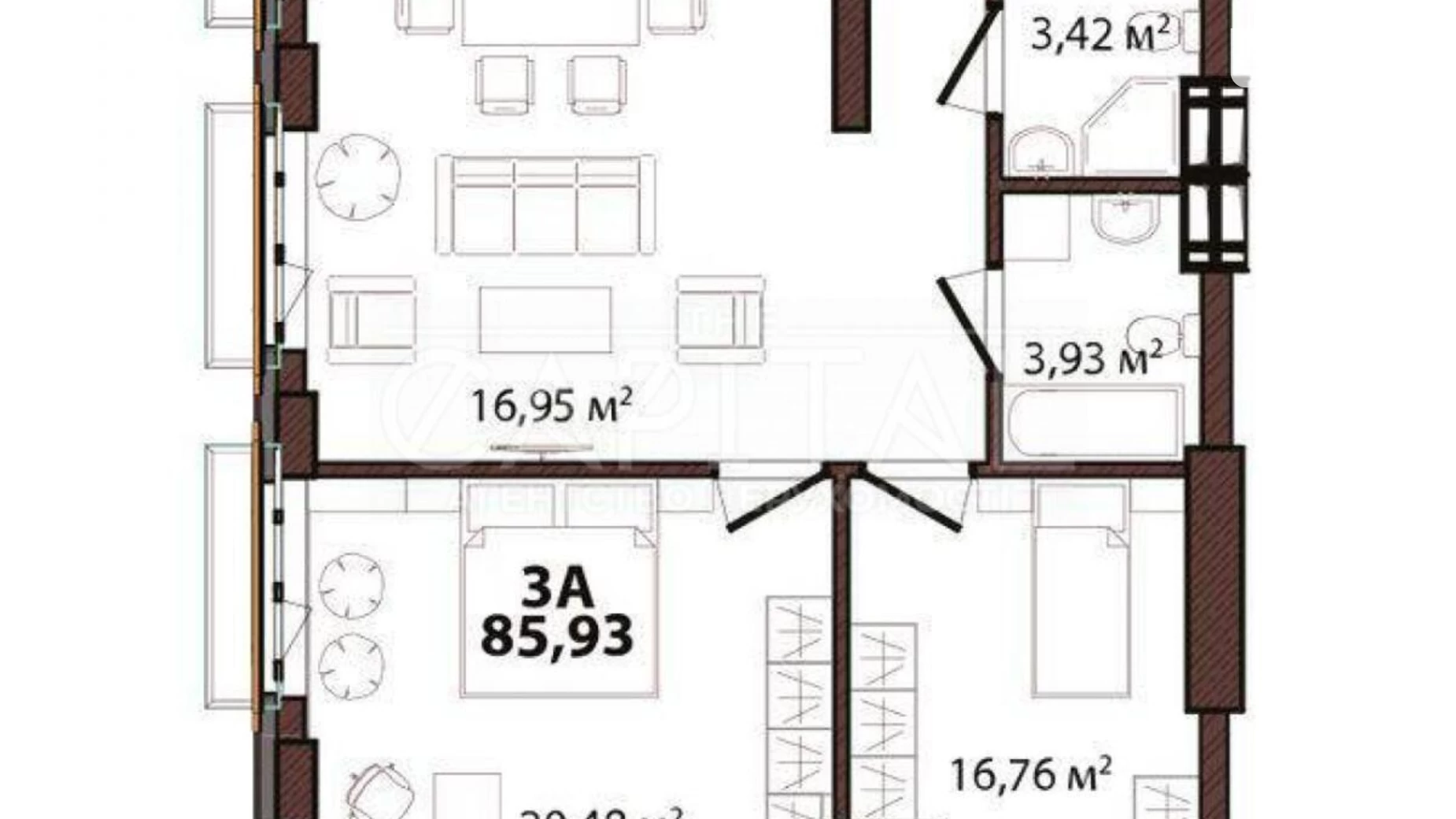 Продается 2-комнатная квартира 86 кв. м в Киеве, ул. Старонаводницкая