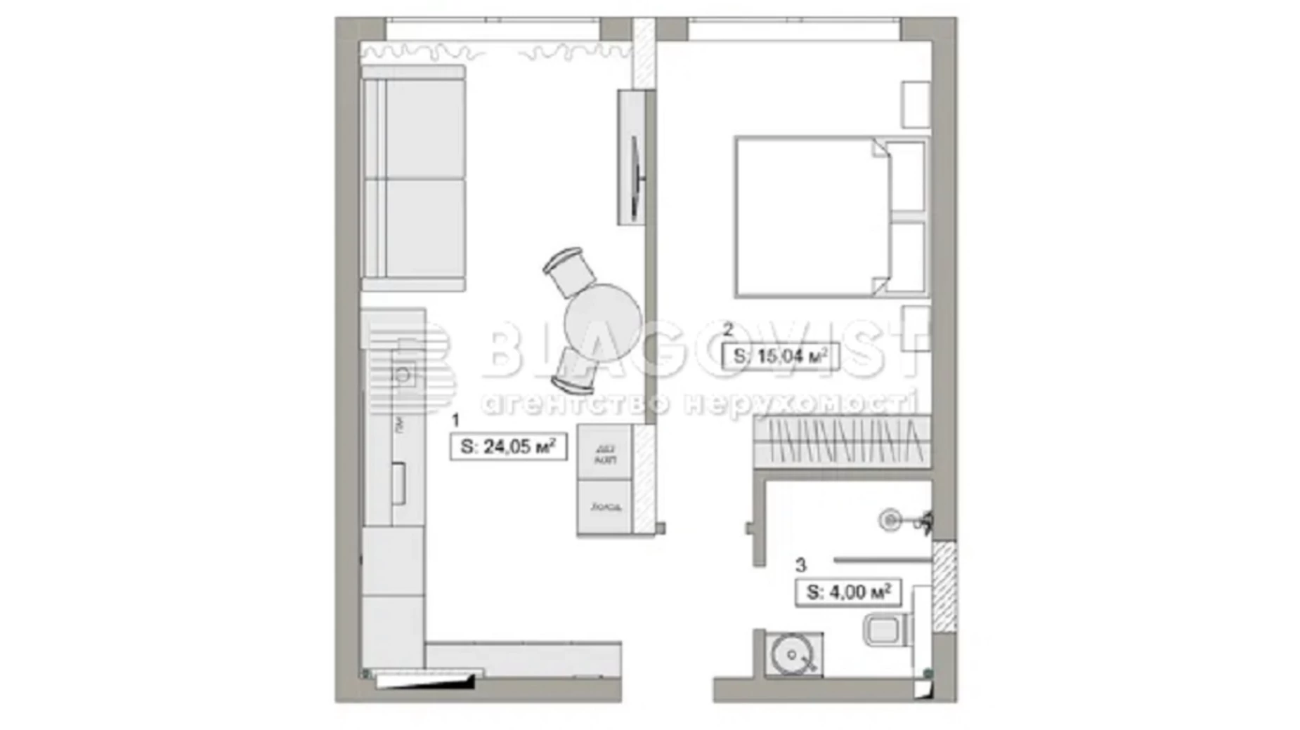 Продается 2-комнатная квартира 43 кв. м в Киеве, ул. Набережно-Рыбальская, 27