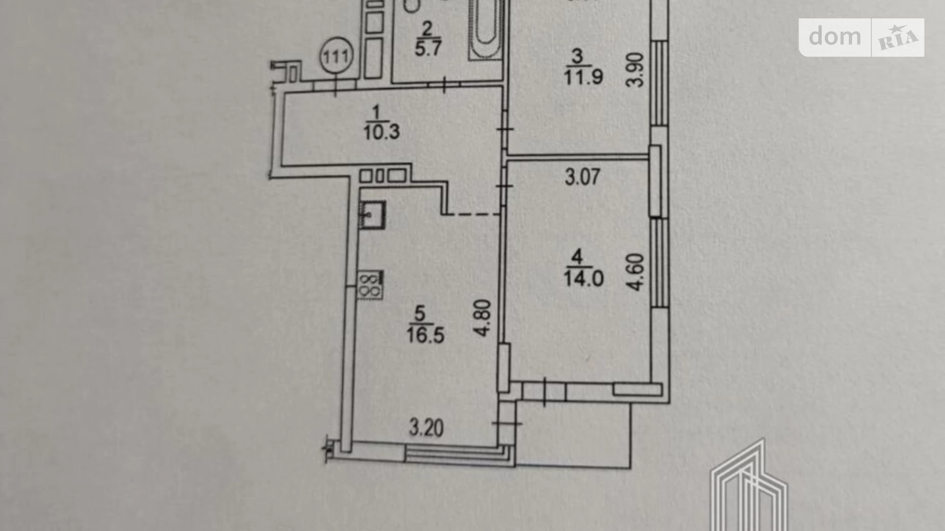 Продається 2-кімнатна квартира 59 кв. м у Києві, просп. Правди, 45А