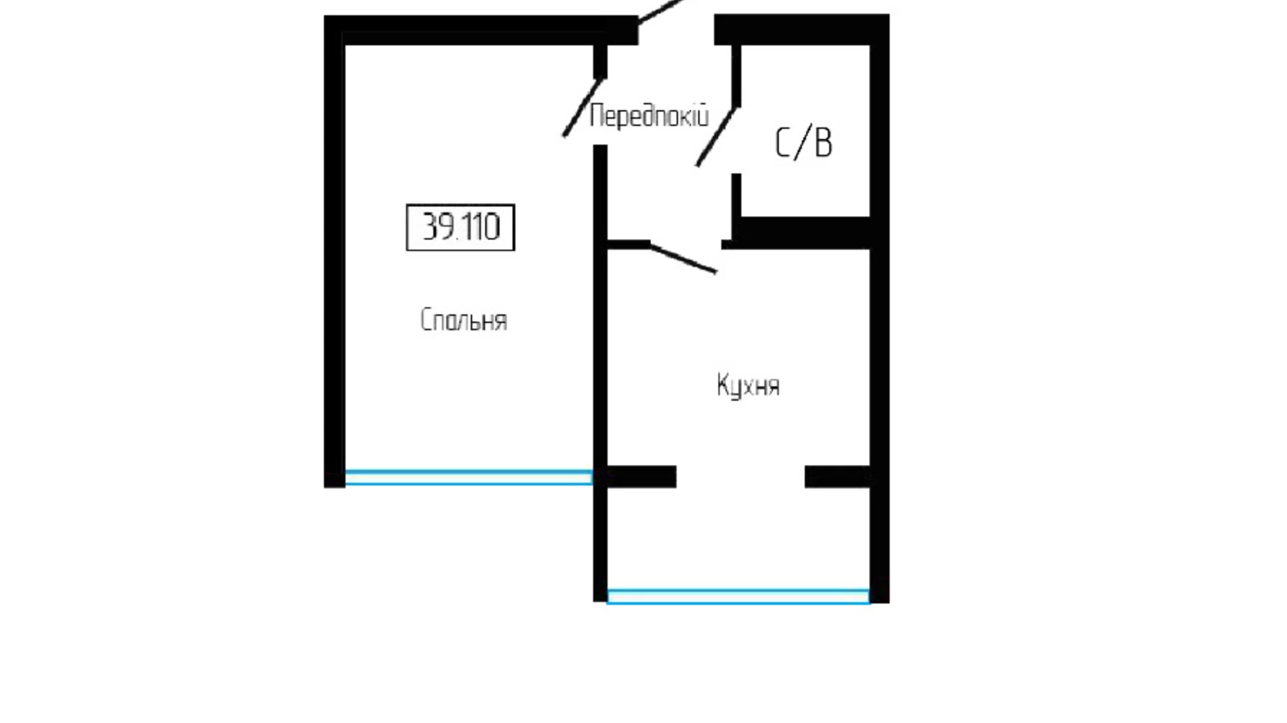 Продается 1-комнатная квартира 39 кв. м в Ивано-Франковске, ул. Украинских Декабристов - фото 2