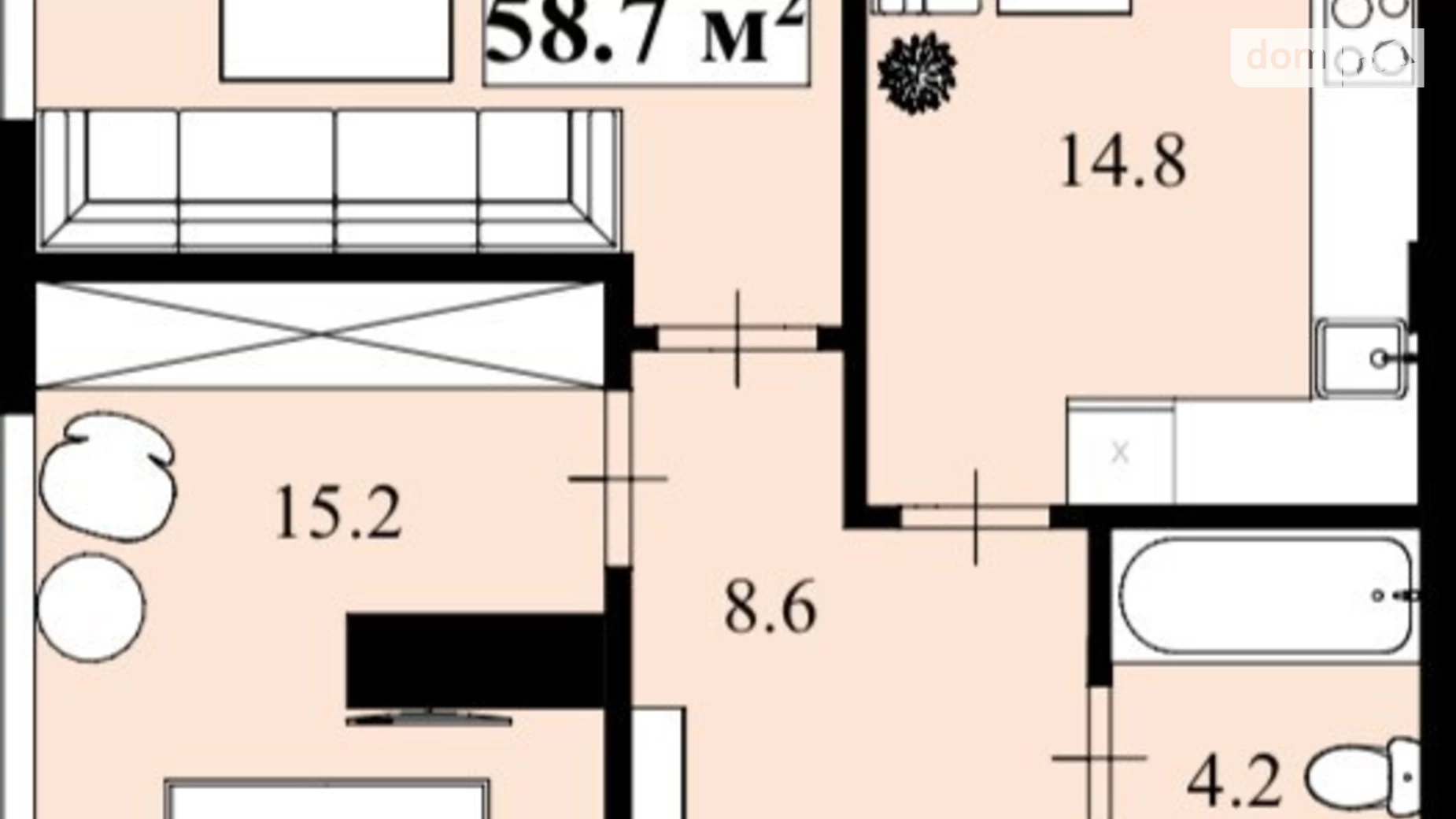 Продается 2-комнатная квартира 60 кв. м в Ровно - фото 4