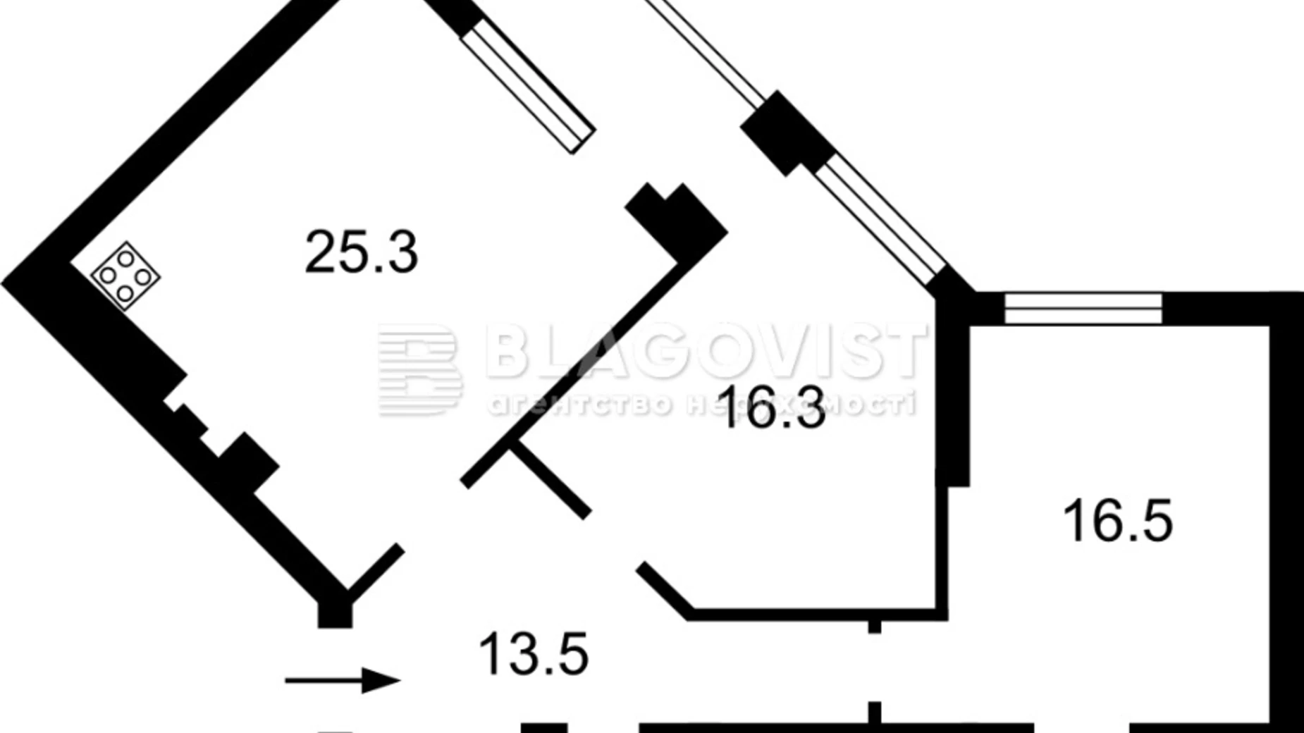 Продается 2-комнатная квартира 86 кв. м в Киеве, ул. Ревуцкого, 9