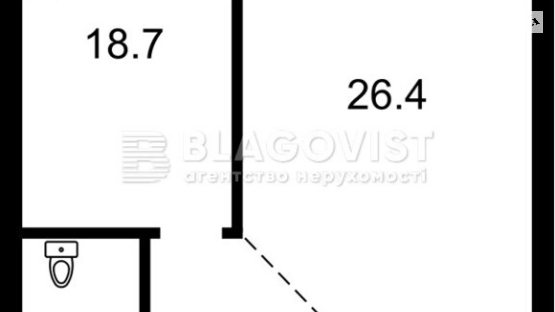 Продається 1-кімнатна квартира 58.1 кв. м у Києві, вул. Чавдар Єлизавети, 1 - фото 3