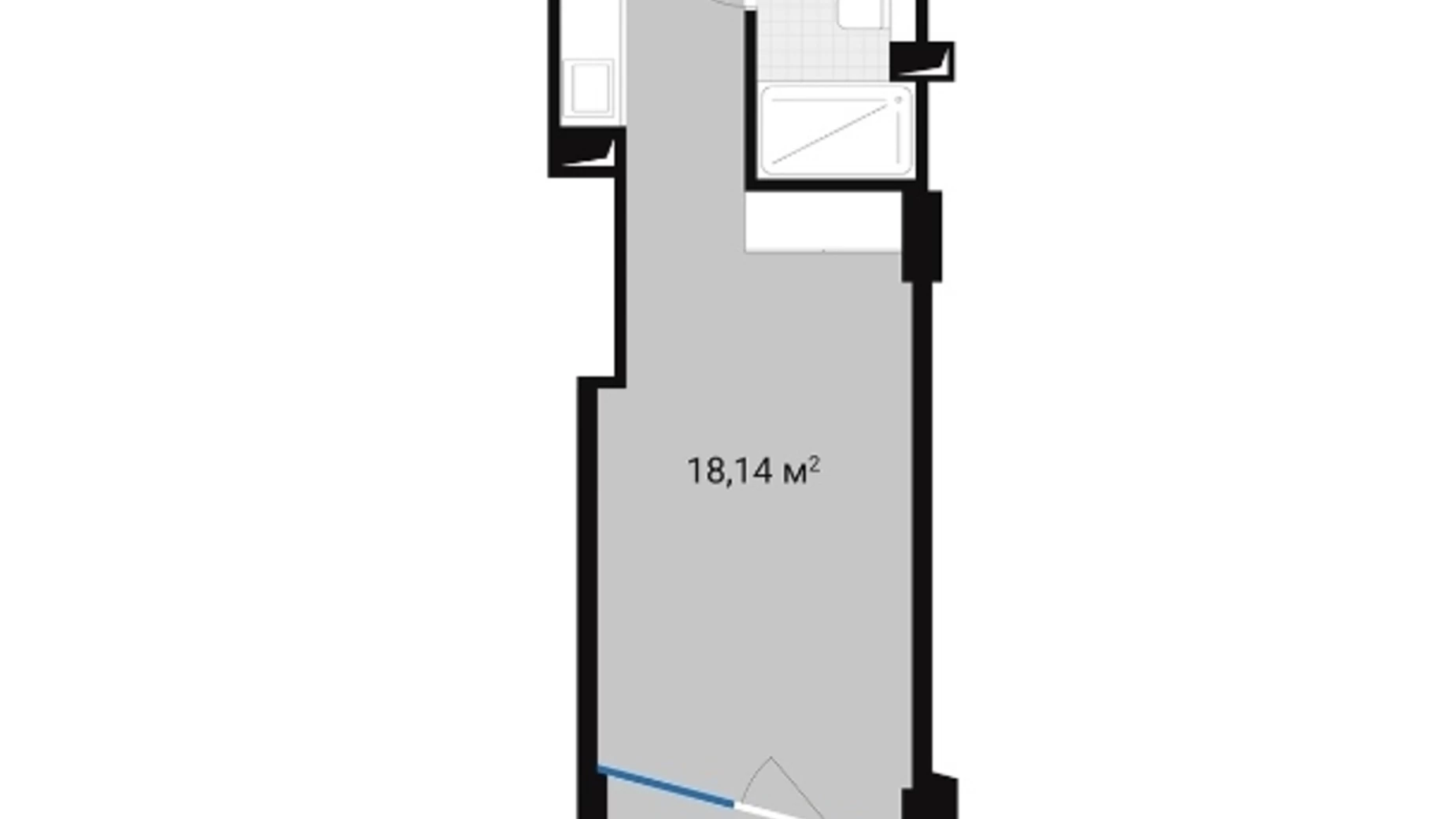 Продается 1-комнатная квартира 32.58 кв. м в Поляниця, уроч. Вишни - фото 2