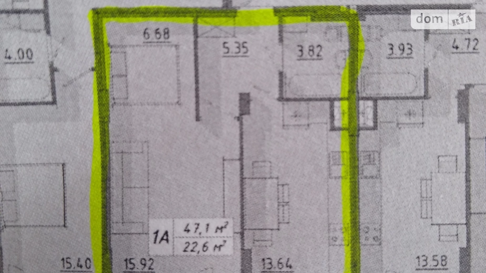 1-комнатная квартира 47.1 кв. м в Тернополе, ул. Торговица(Живова Анатолия), 19