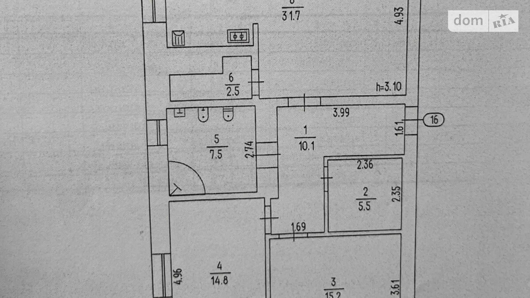 Продается 2-комнатная квартира 87.3 кв. м в Черкассах, ул. Байды-Вишневецкого, 62