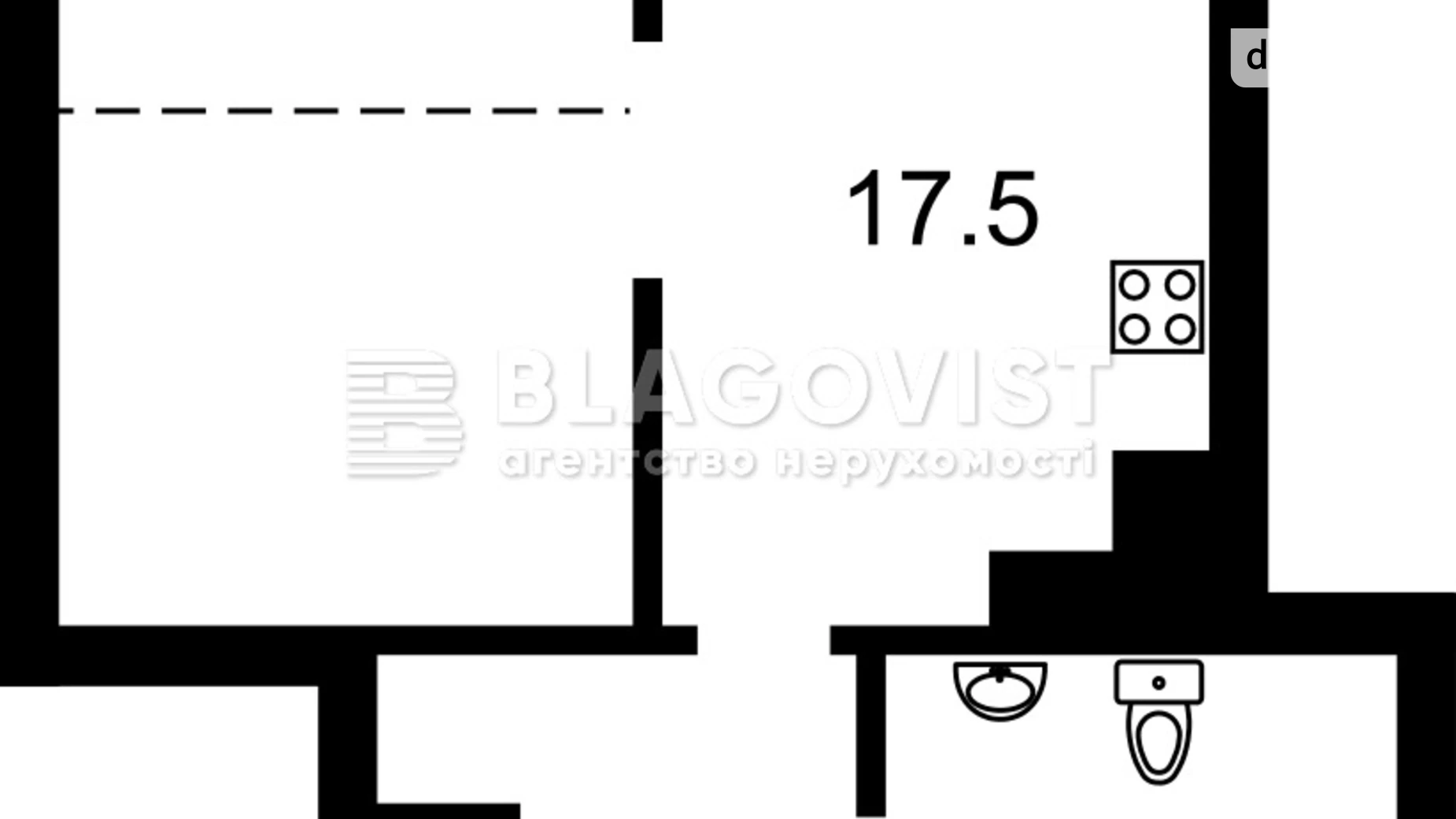 Продается 1-комнатная квартира 62 кв. м в Киеве, ул. Генерала Шаповала(Механизаторов), 2