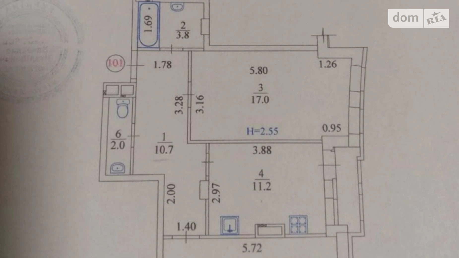 Продается 2-комнатная квартира 62 кв. м в Харькове