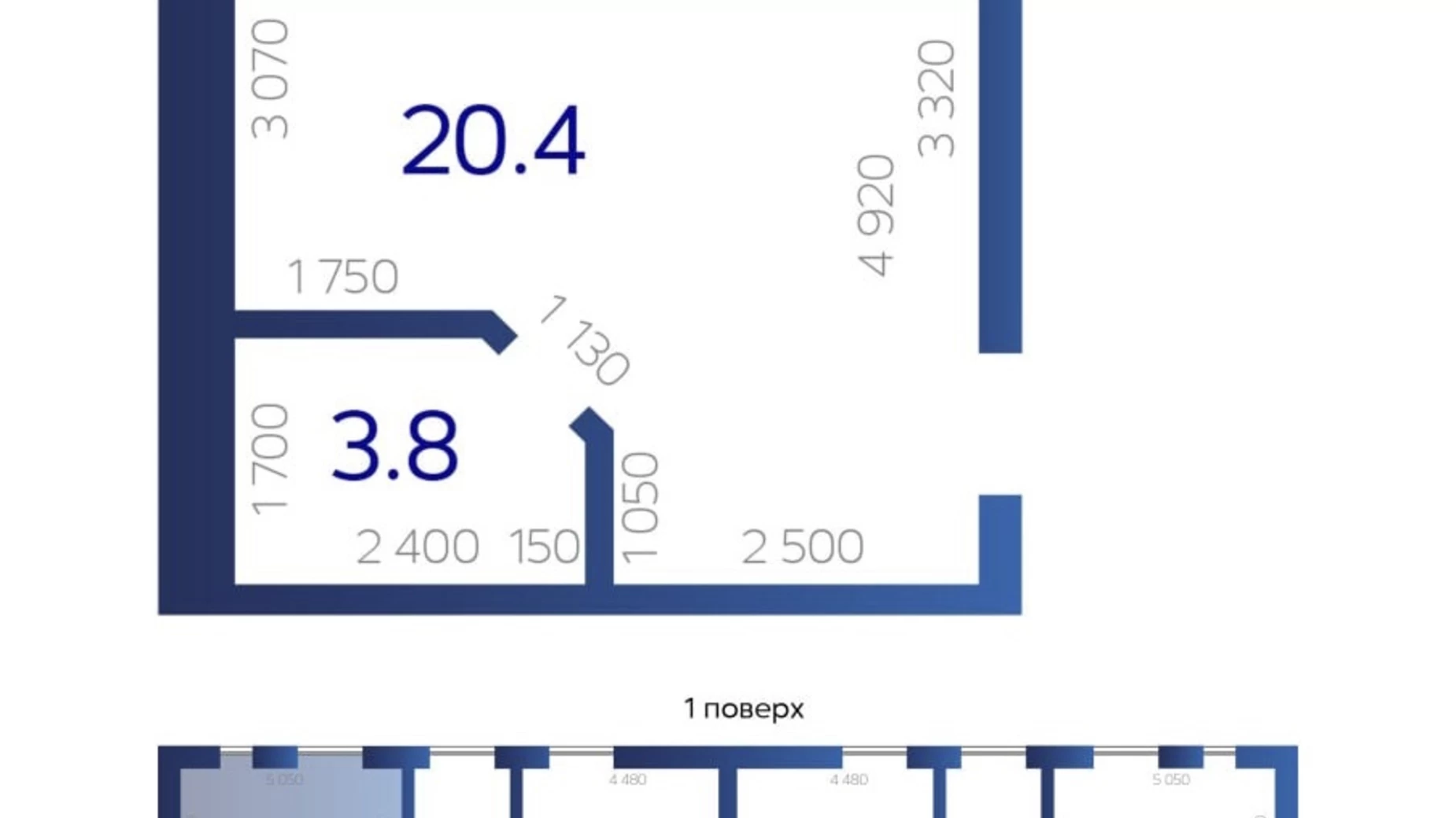 Продається 1-кімнатна квартира 24.2 кв. м у Гостомелі, пров. Ювілейний