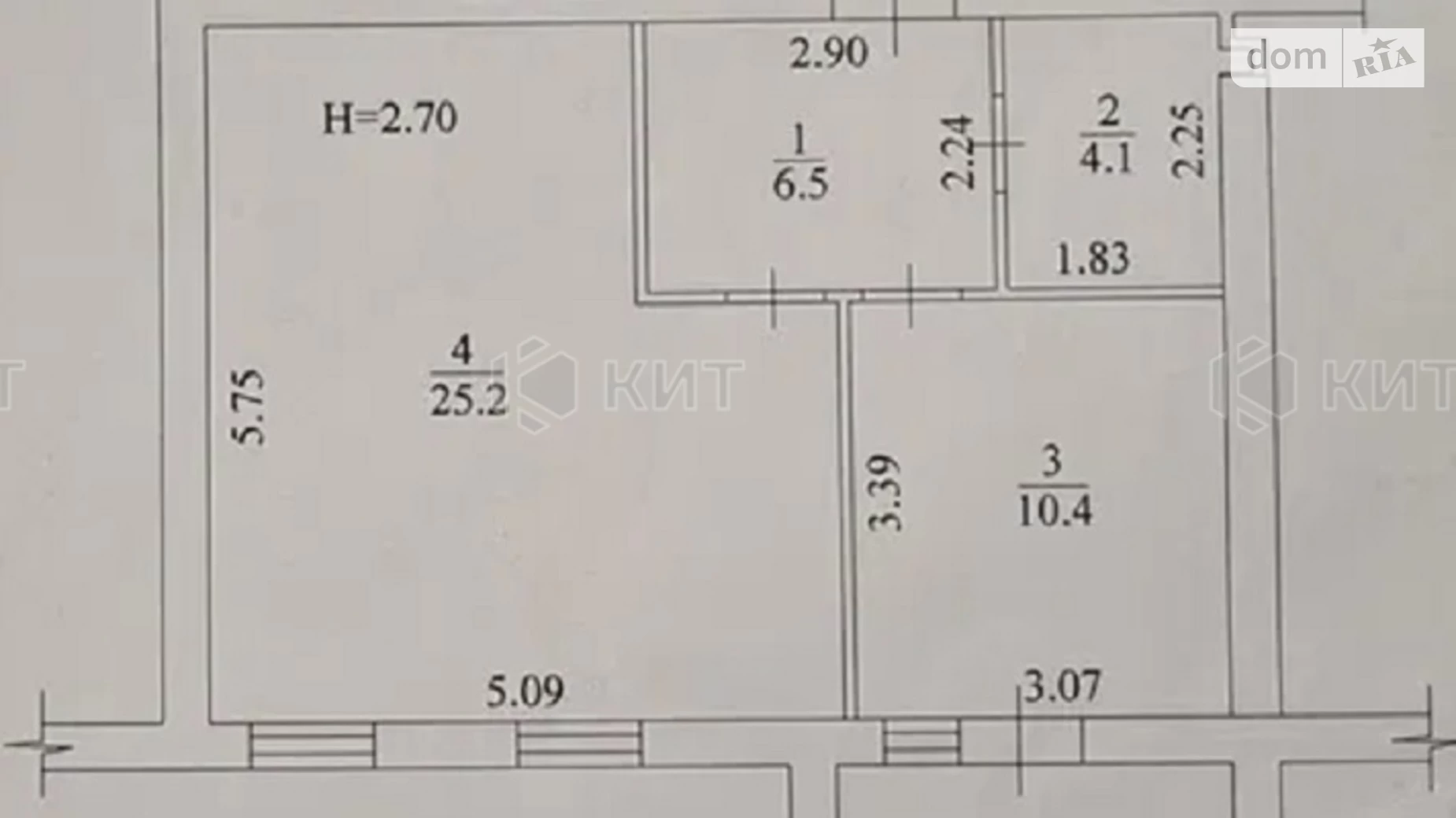 Продается 1-комнатная квартира 47.91 кв. м в Харькове, ул. Мира, 21