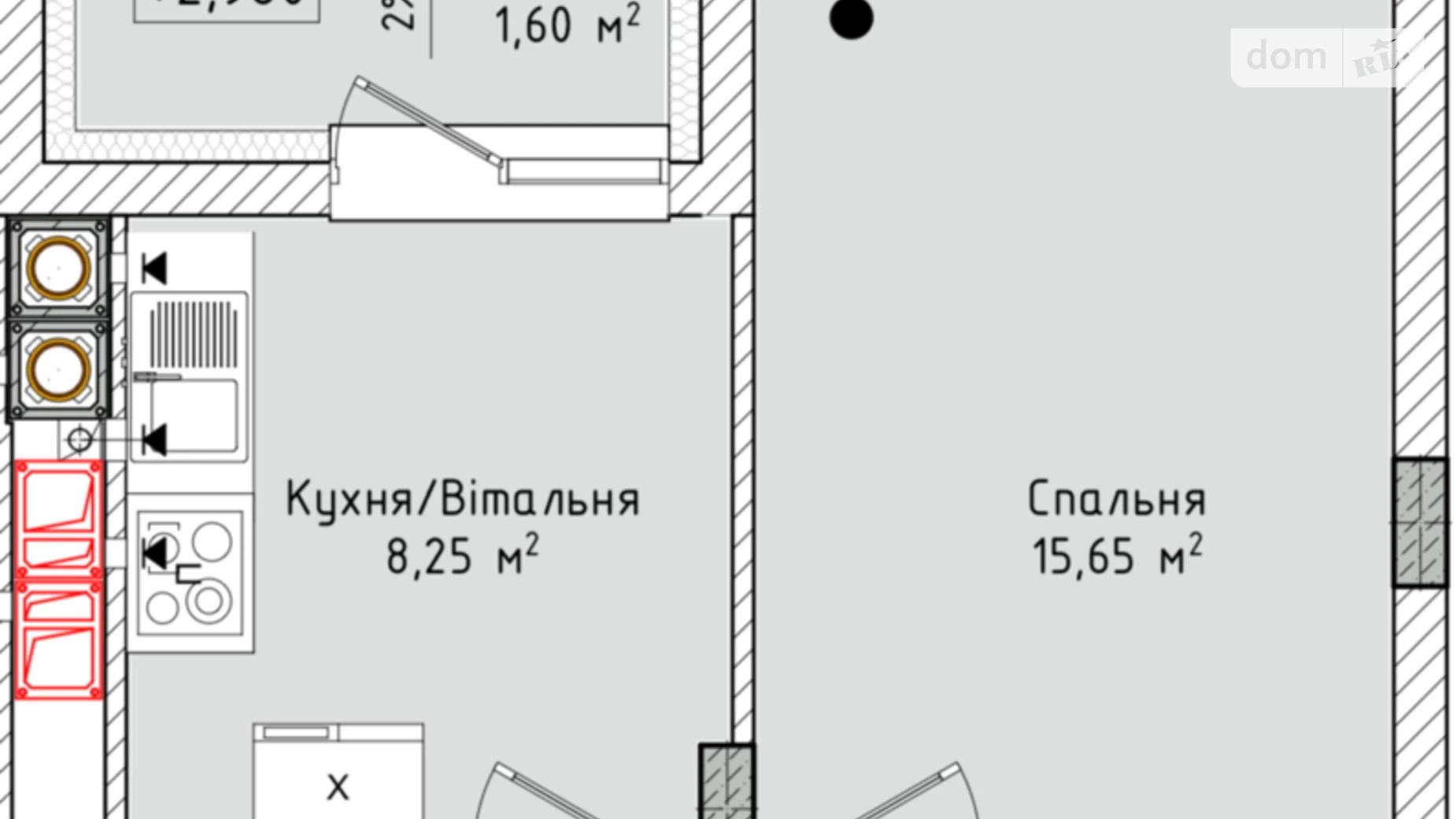 Продається 1-кімнатна квартира 41 кв. м у Солонці, вул. Івана Рубчака